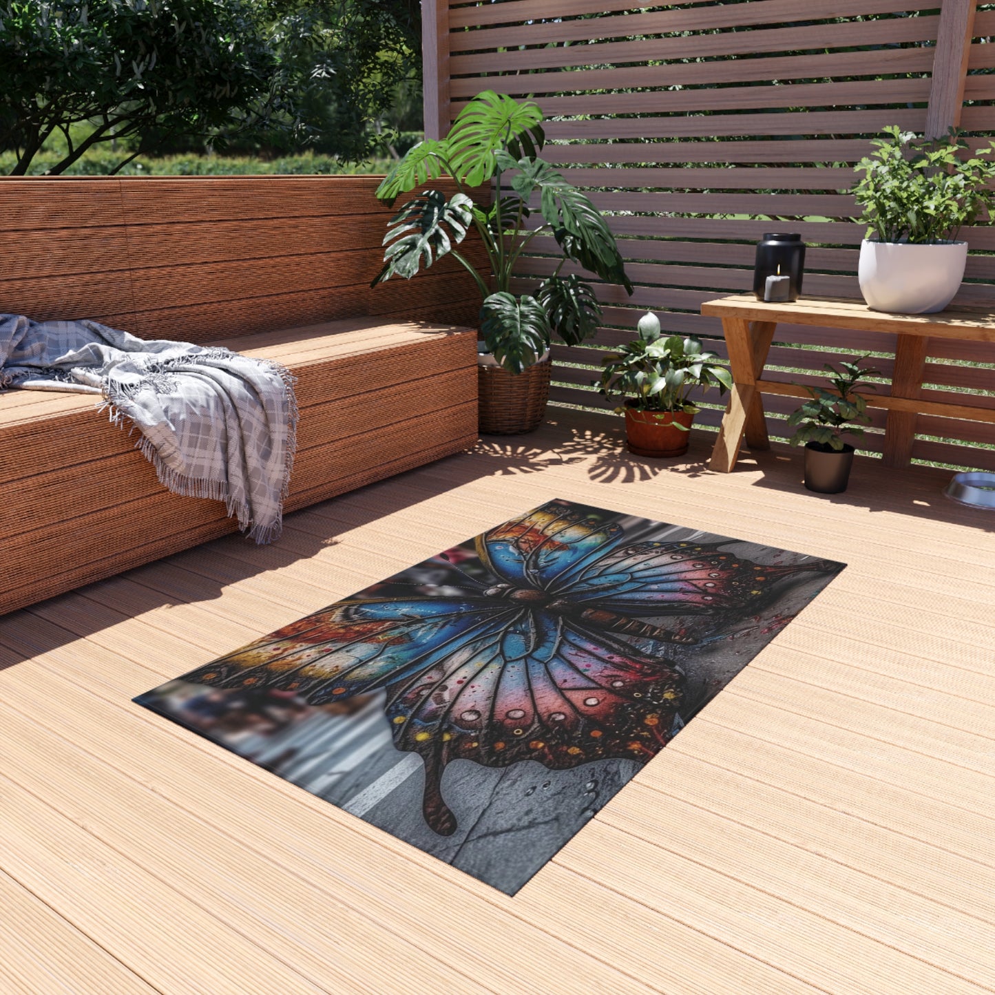 Outdoor Rug  Liquid Street Butterfly 4