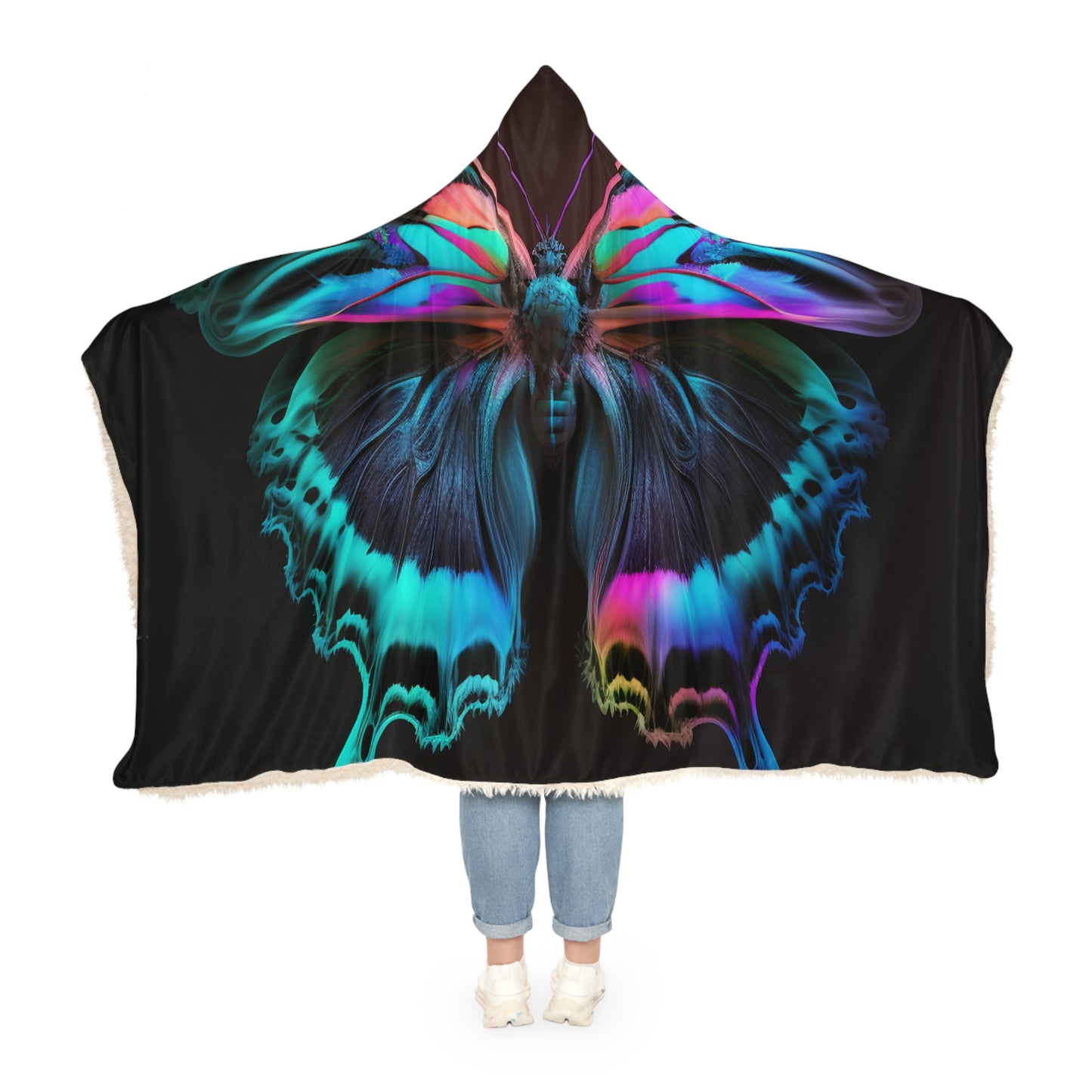 Snuggle Hooded Blanket Raw Florescent Glow 1