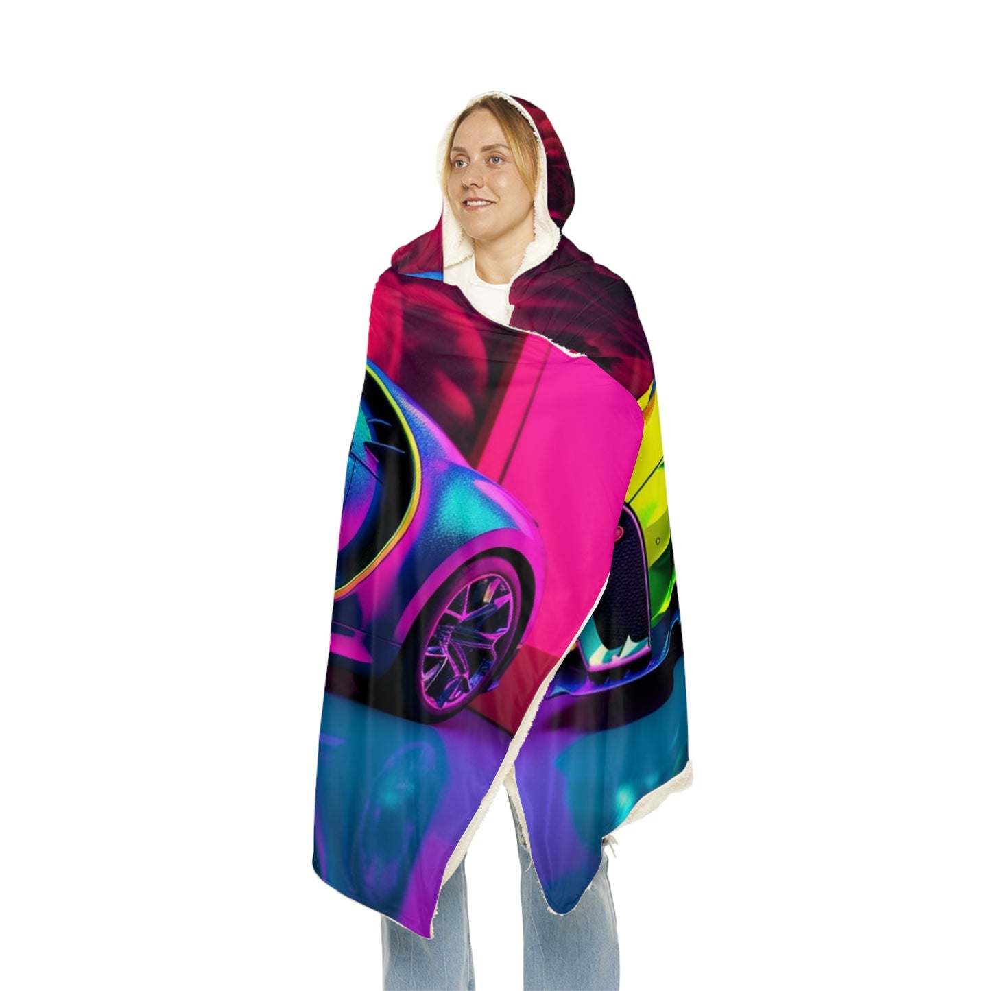 Snuggle Hooded Blanket Florescent Bugatti Flair 1