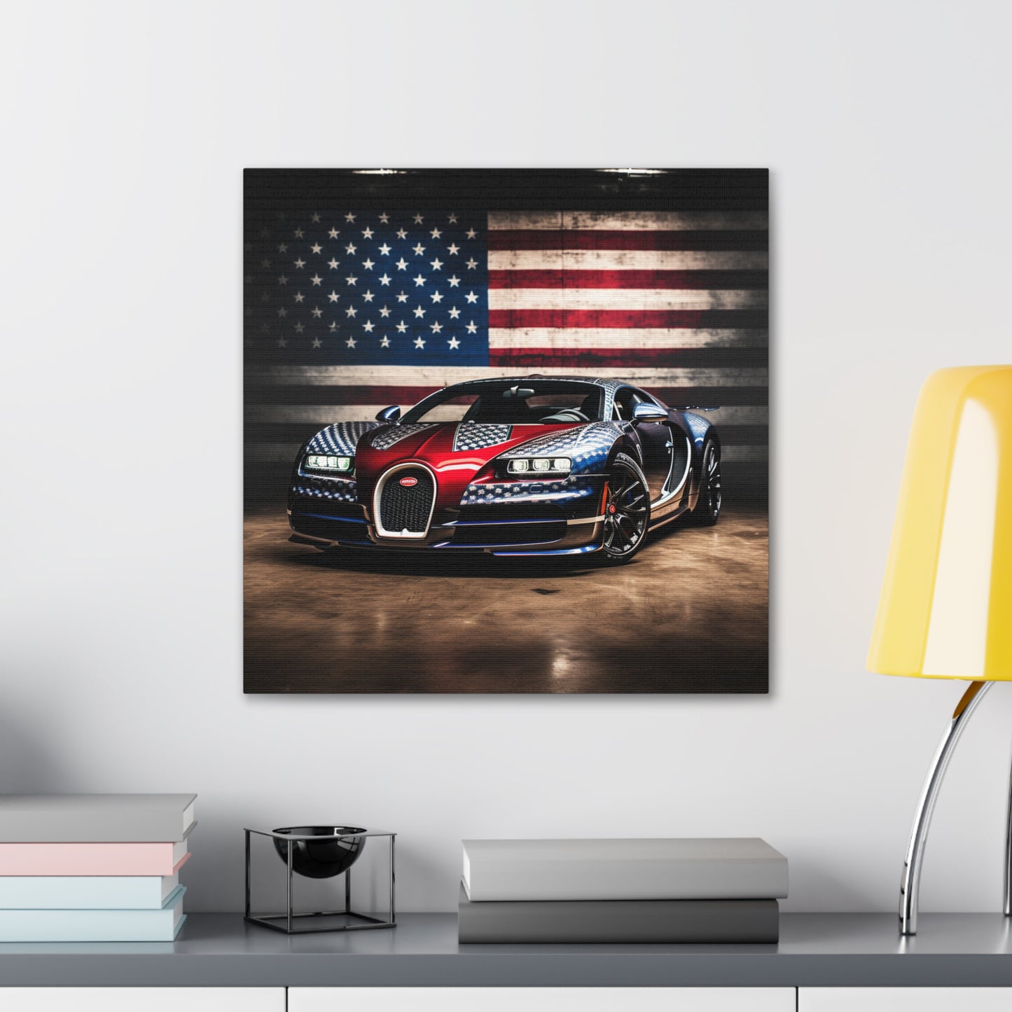 Canvas Gallery Wraps Bugatti American Flag 1