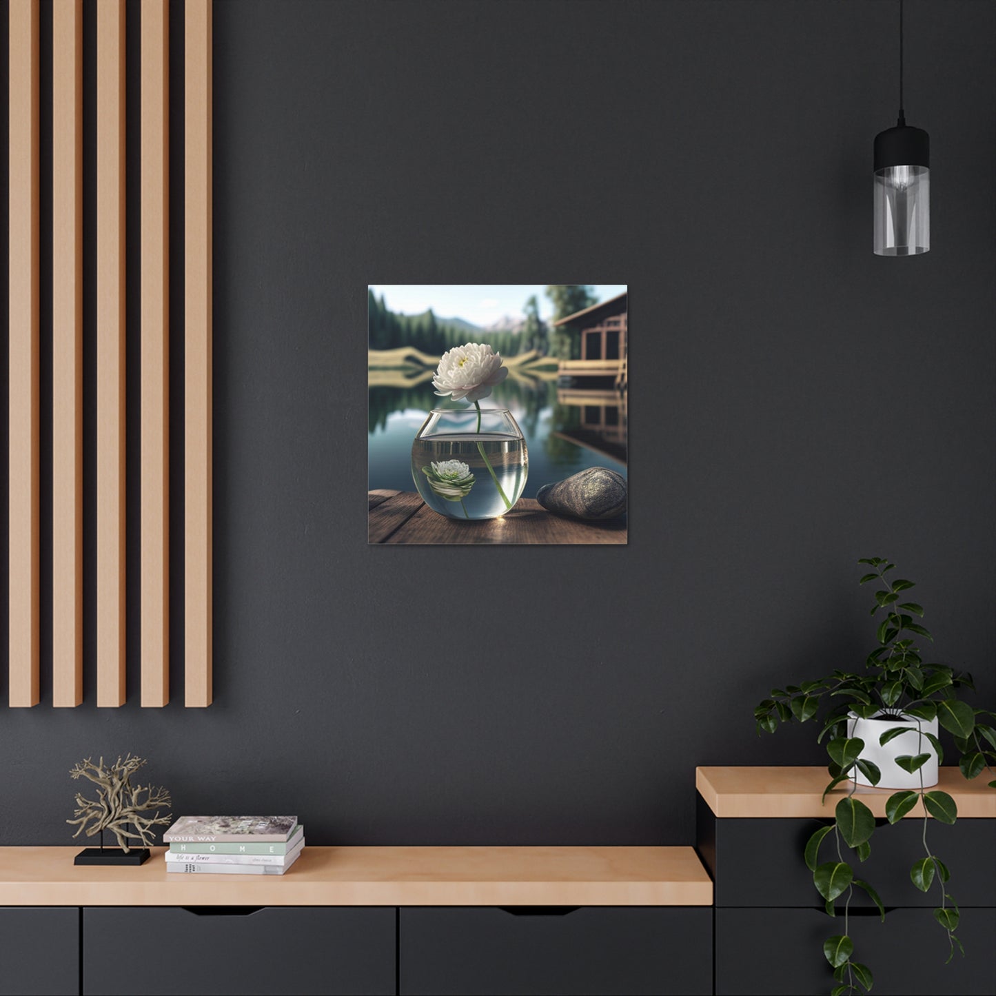 Canvas Gallery Wraps White Peony glass vase 2