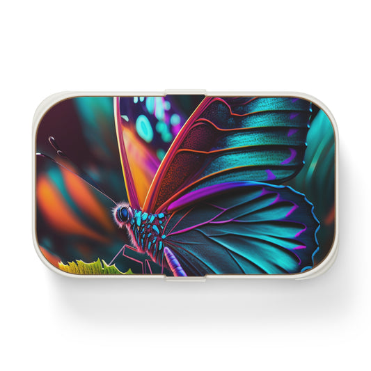 Bento Lunch Box Neon Butterfly Macro 1