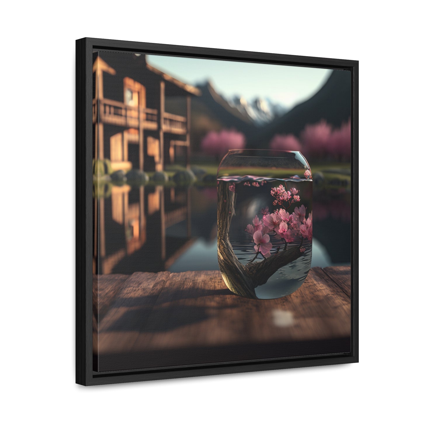 Gallery Canvas Wraps, Square Frame Cherry Blossom 3