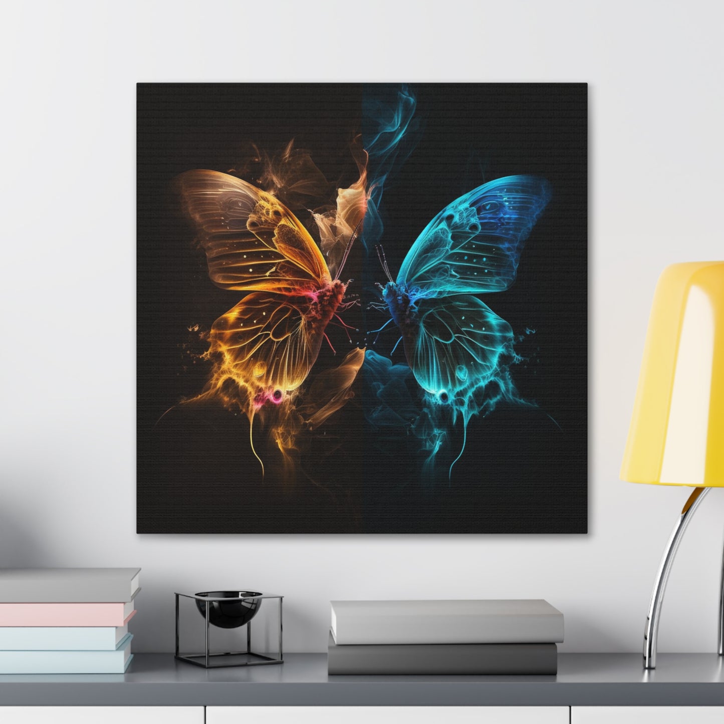 Canvas Gallery Wraps Kiss Neon Butterfly 9