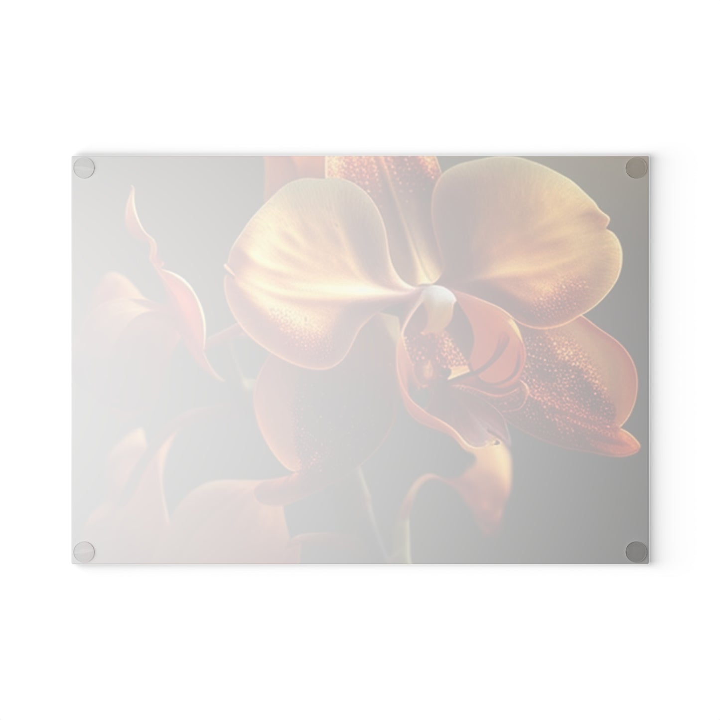 Glass Cutting Board Orange Orchid 1