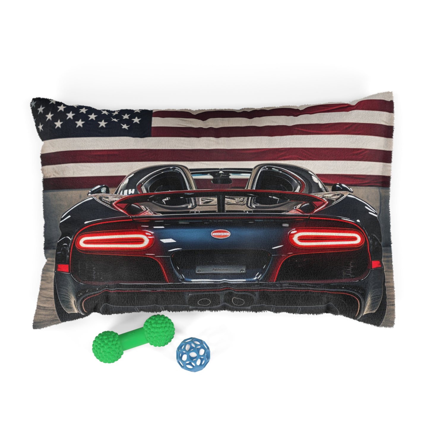 Pet Bed American Flag Background Bugatti 4