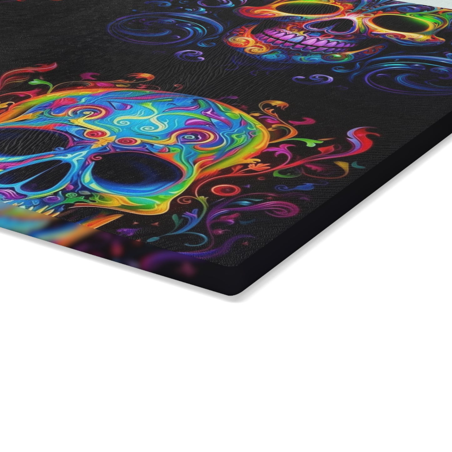 Glass Cutting Board Macro Skull Color 5