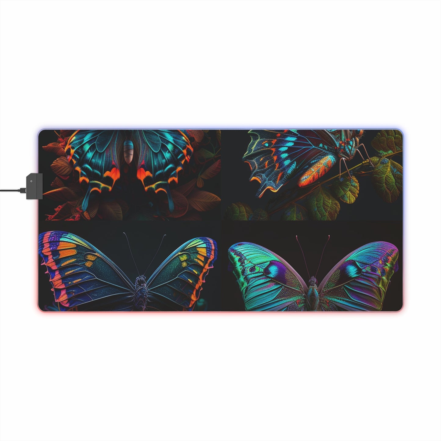 LED Gaming Mouse Pad Hue Neon Butterfly 5