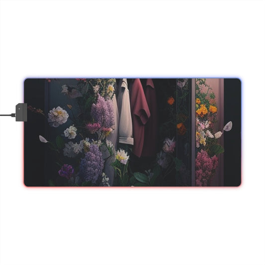 LED Gaming Mouse Pad A Wardrobe Surrounded by Flowers 2