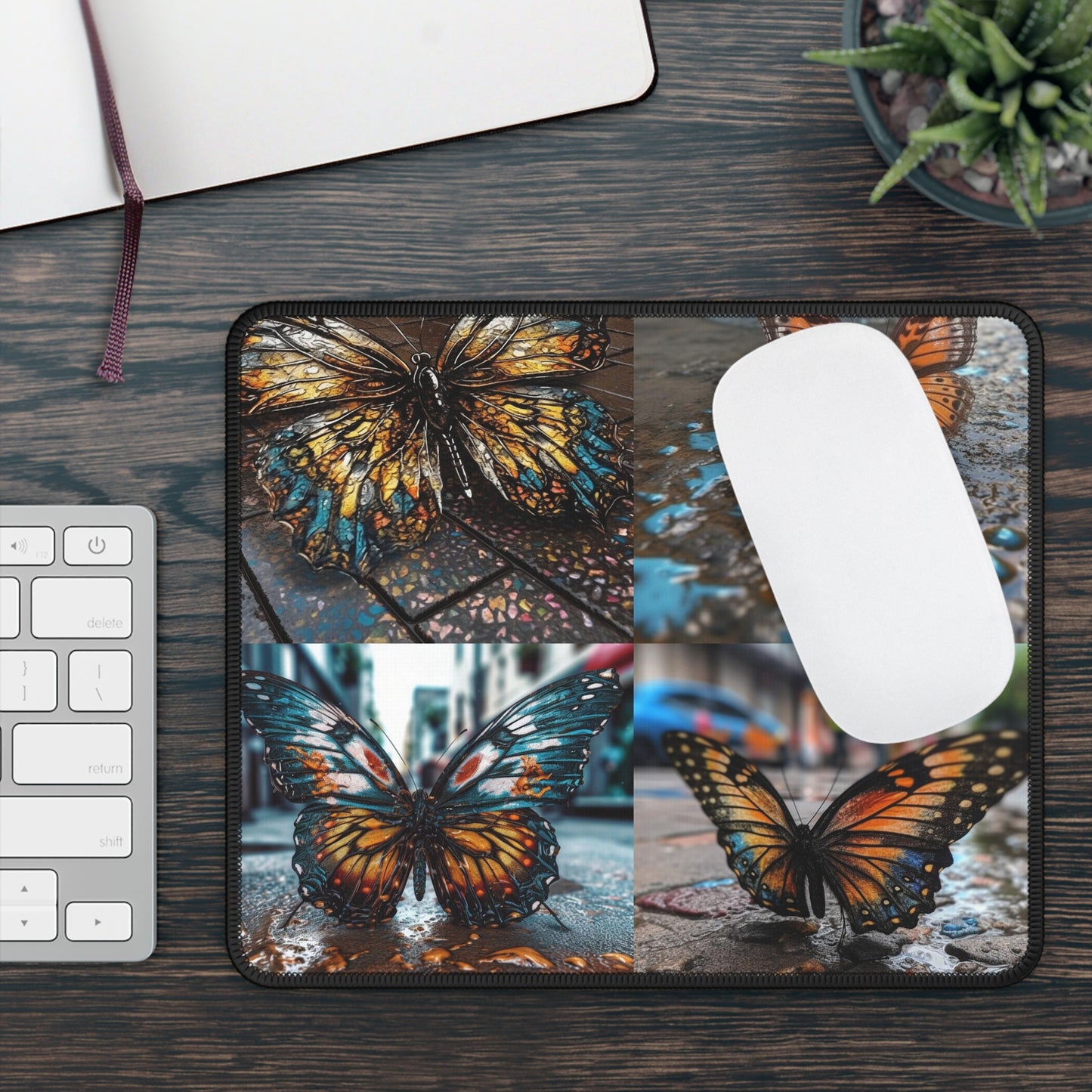 Gaming Mouse Pad  Water Butterfly Street 5