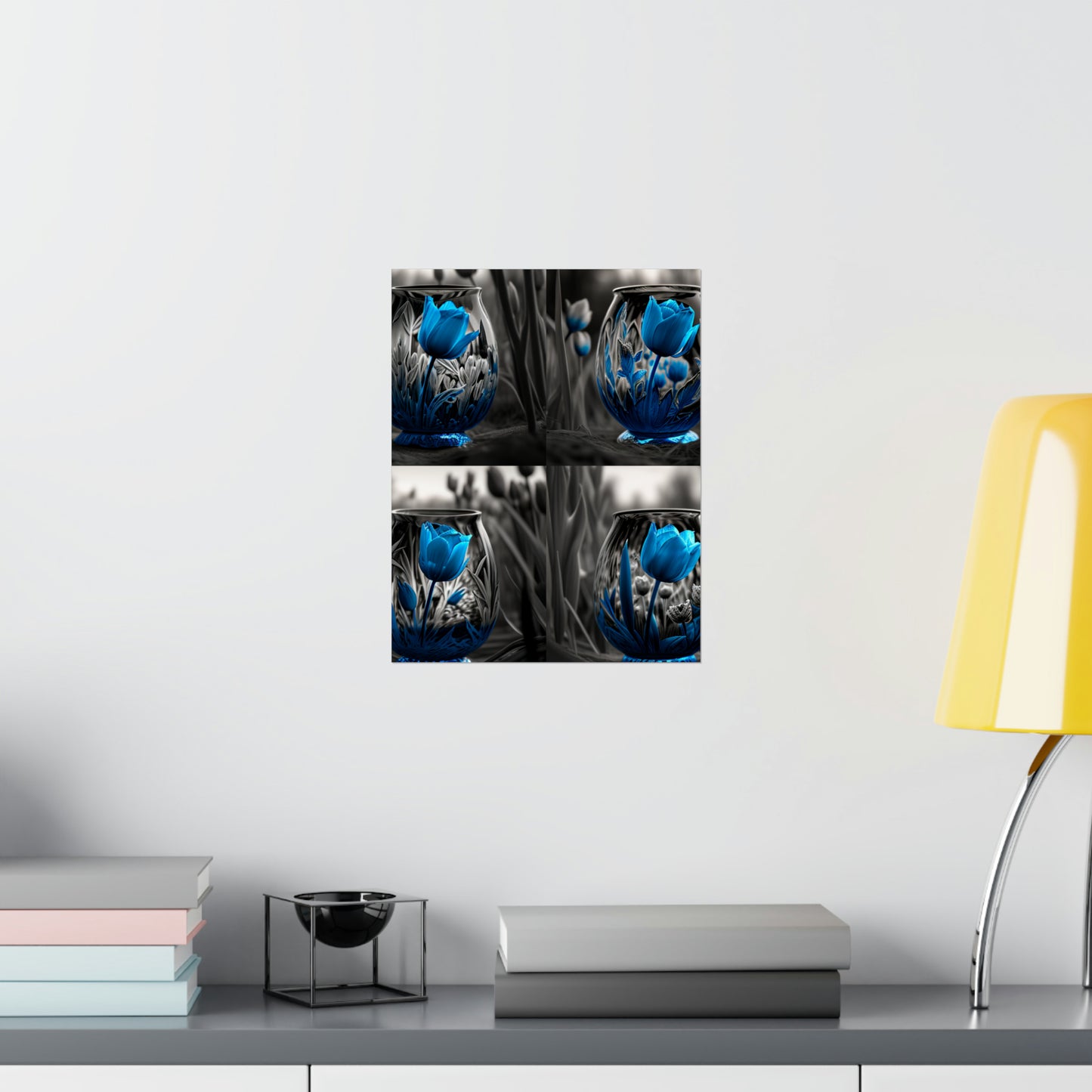 Premium Matte Vertical Posters Tulip Blue 5