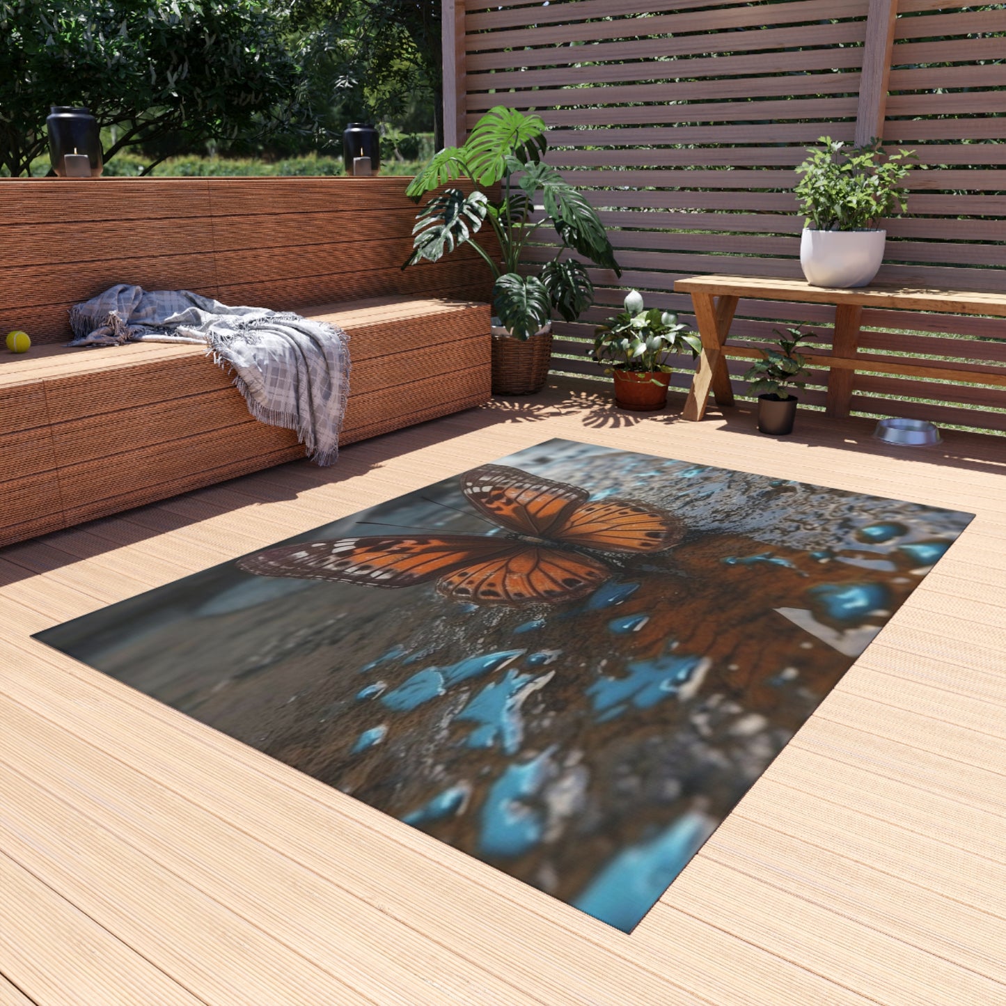 Outdoor Rug  Water Butterfly Street 2