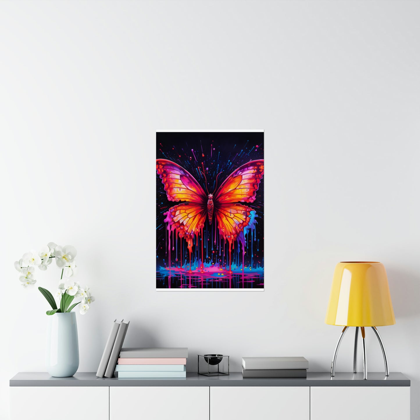 Premium Matte Vertical Posters Pink Butterfly Flair 4