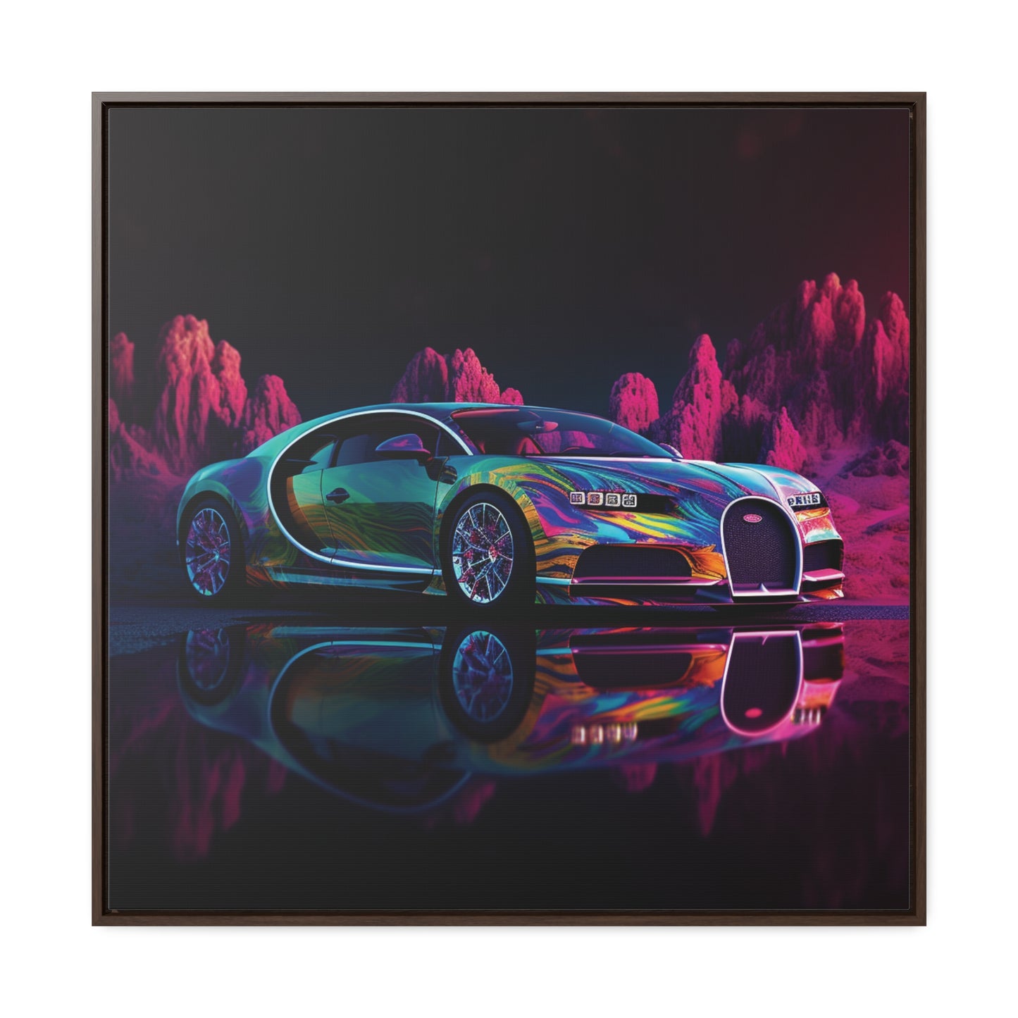 Gallery Canvas Wraps, Square Frame Florescent Bugatti Flair 2