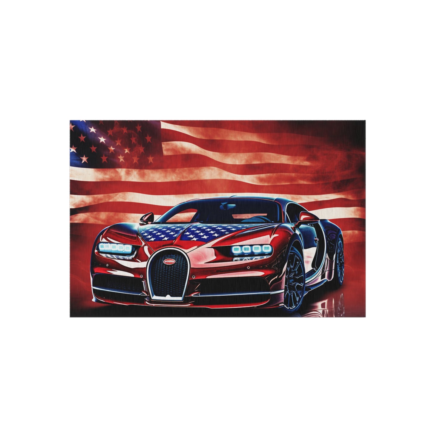 Outdoor Rug  Abstract American Flag Background Bugatti 3