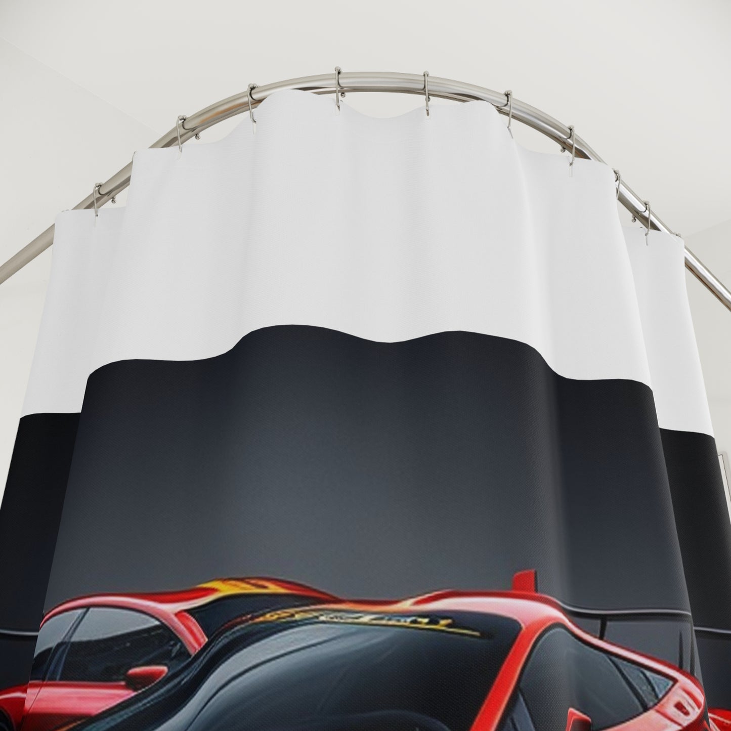 Polyester Shower Curtain Ferrari Red 2