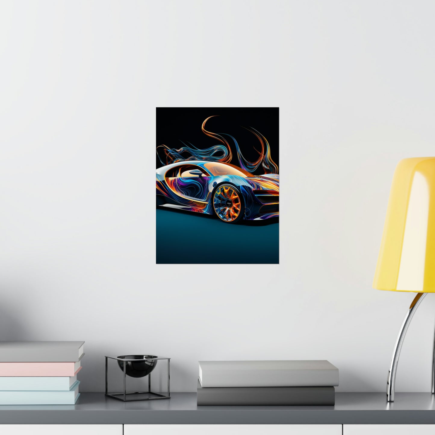 Premium Matte Vertical Posters Bugatti Abstract Flair 2