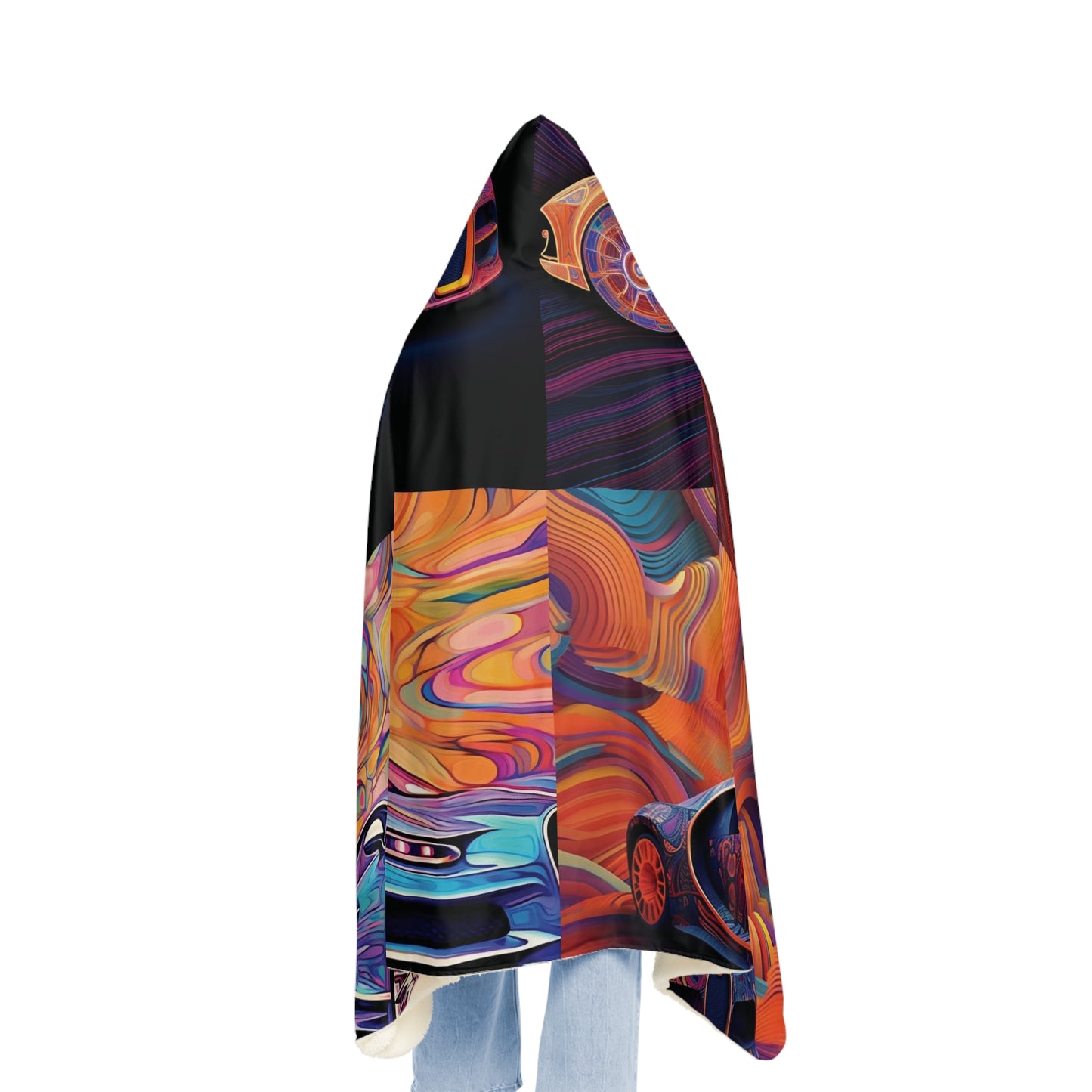 Snuggle Hooded Blanket Bugatti Abstract Concept 5