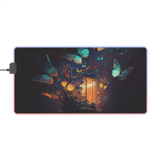 LED Gaming Mouse Pad Street Light Butterfly 1