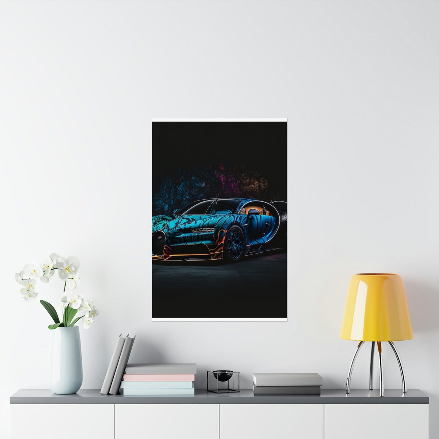 Premium Matte Vertical Posters Bugatti Blue 3