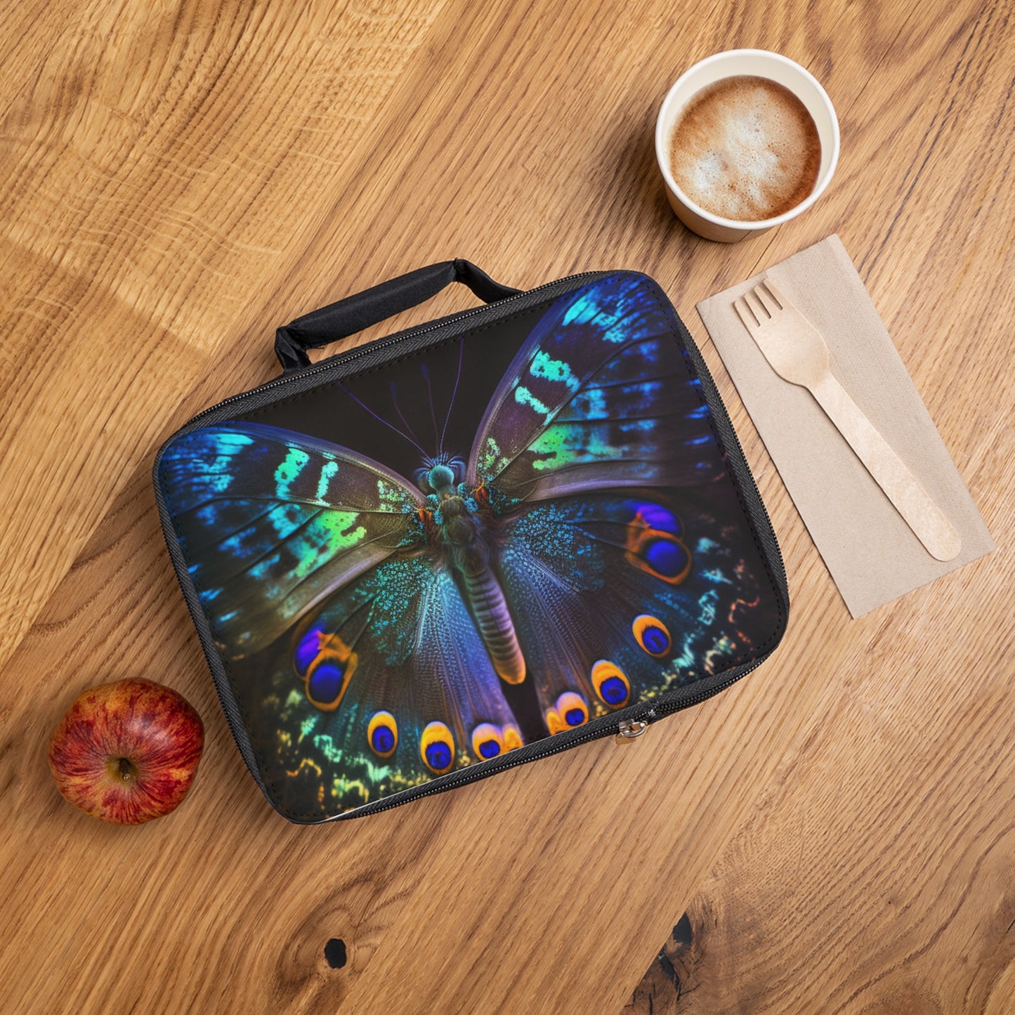 Lunch Bag Neon Hue Butterfly 3