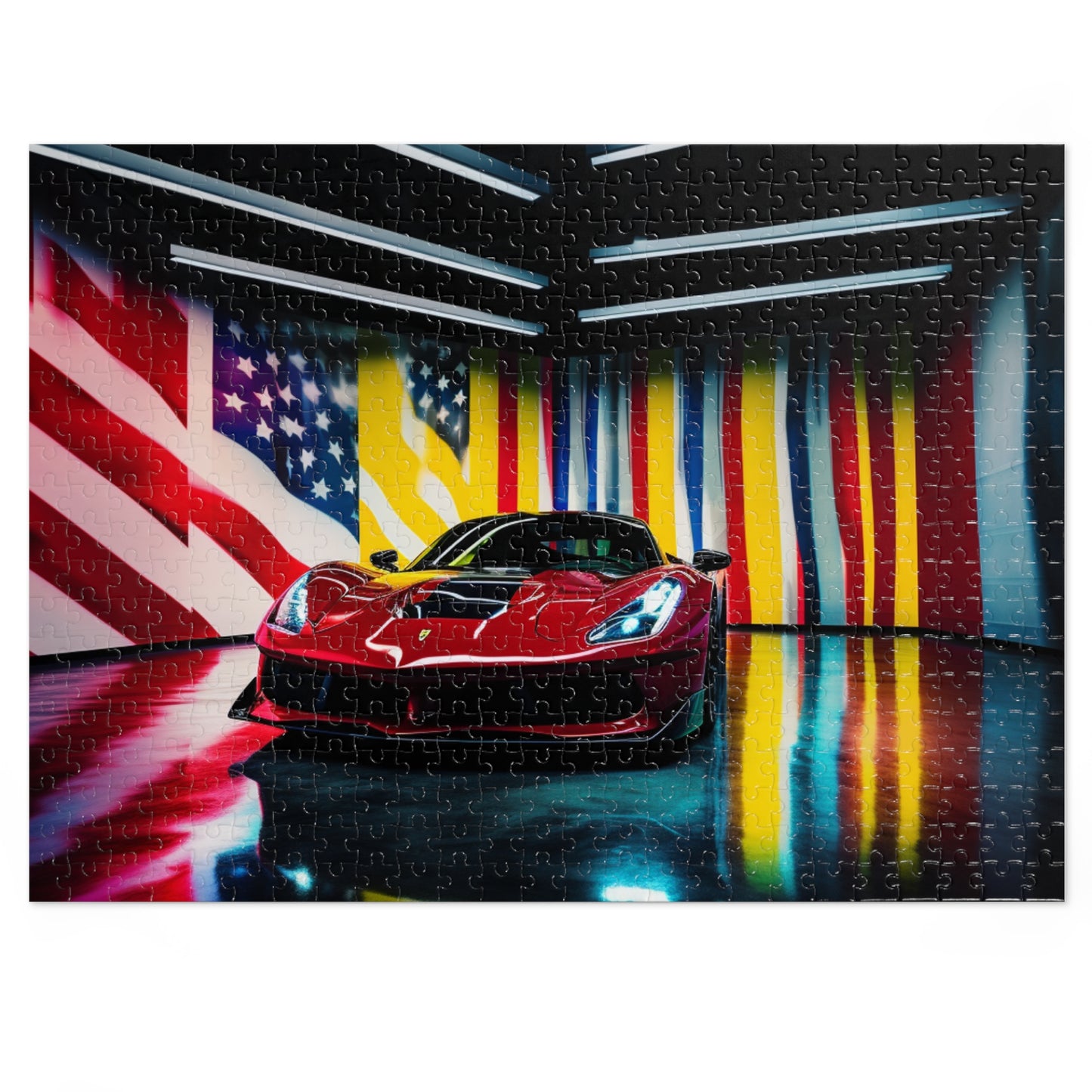 Jigsaw Puzzle (30, 110, 252, 500,1000-Piece) Macro Flag Ferrari 2