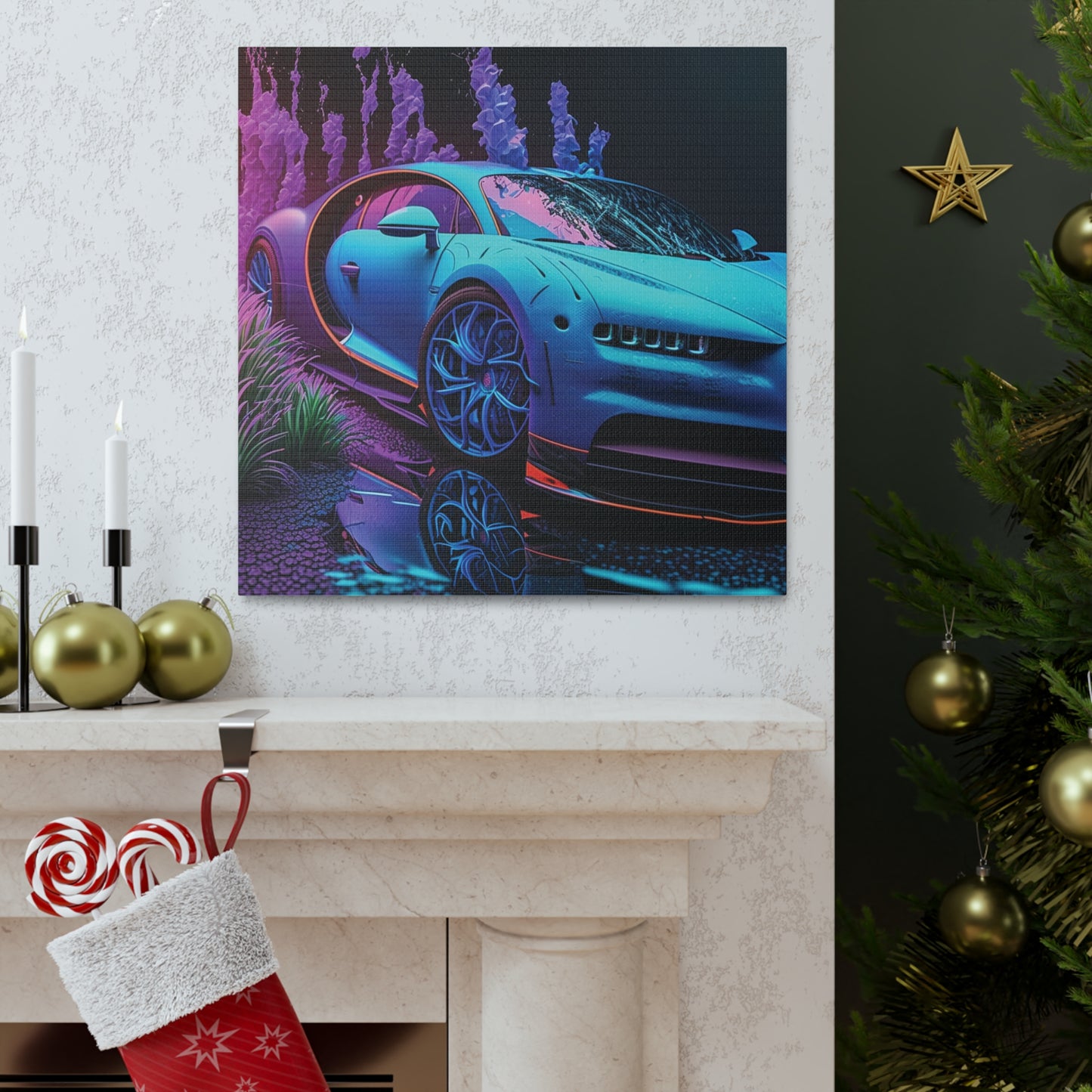 Canvas Gallery Wraps Bugatti Neon Chiron 2