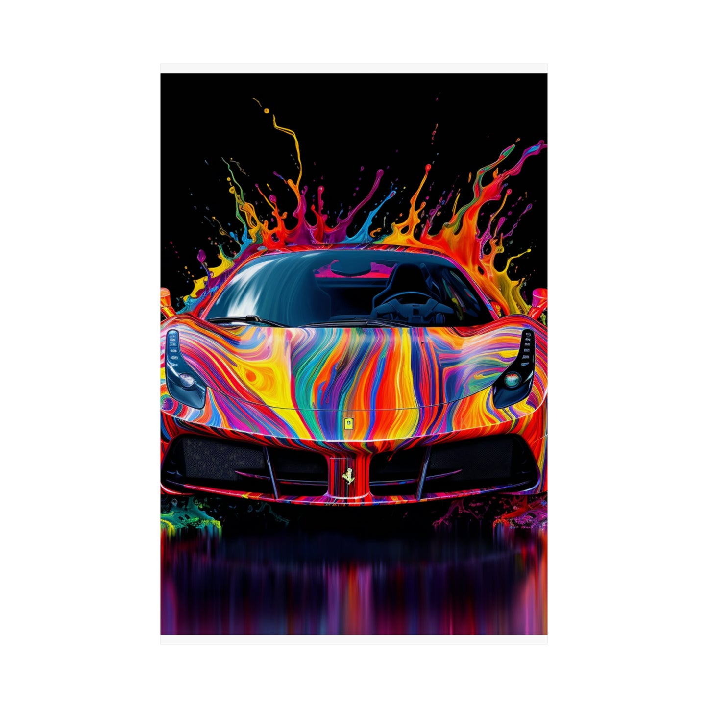 Premium Matte Vertical Posters Ferrari Fusion Water 4