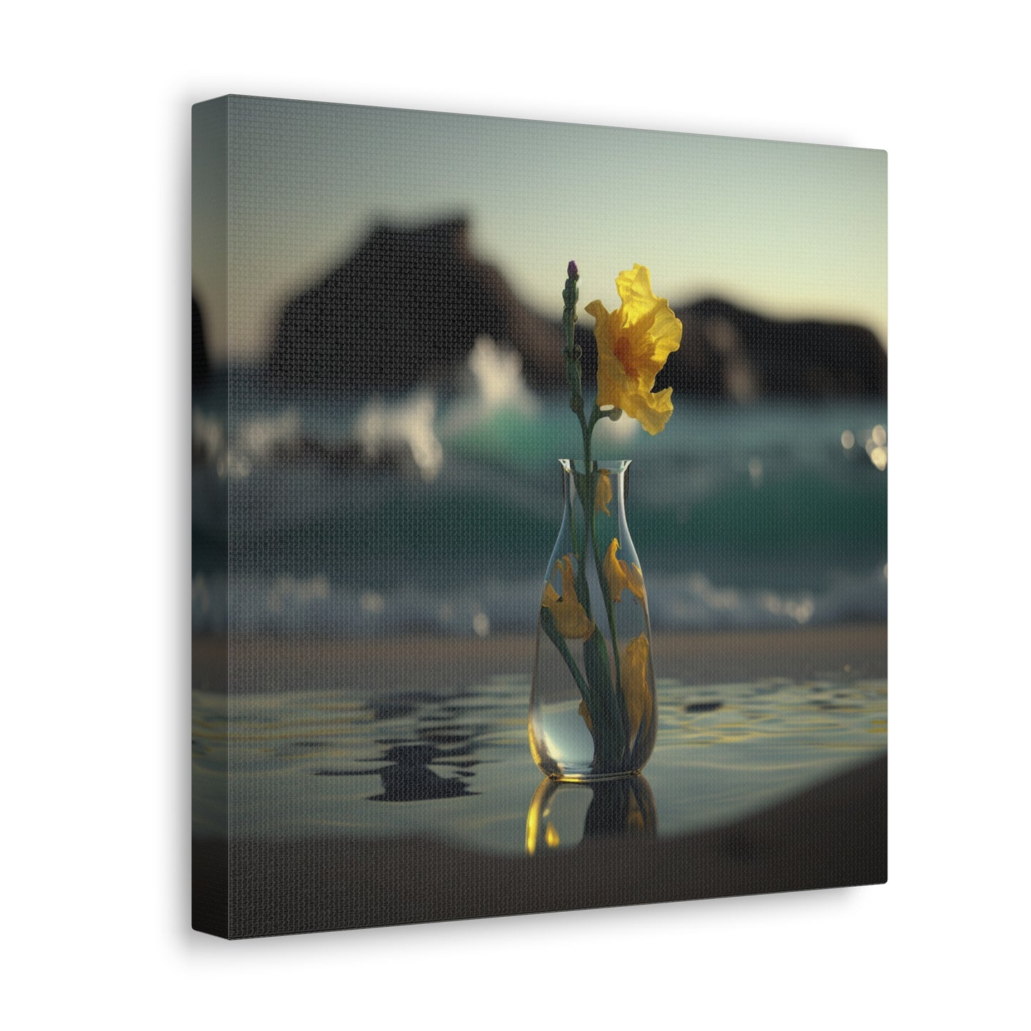 Canvas Gallery Wraps Yellow Gladiolus glass 2