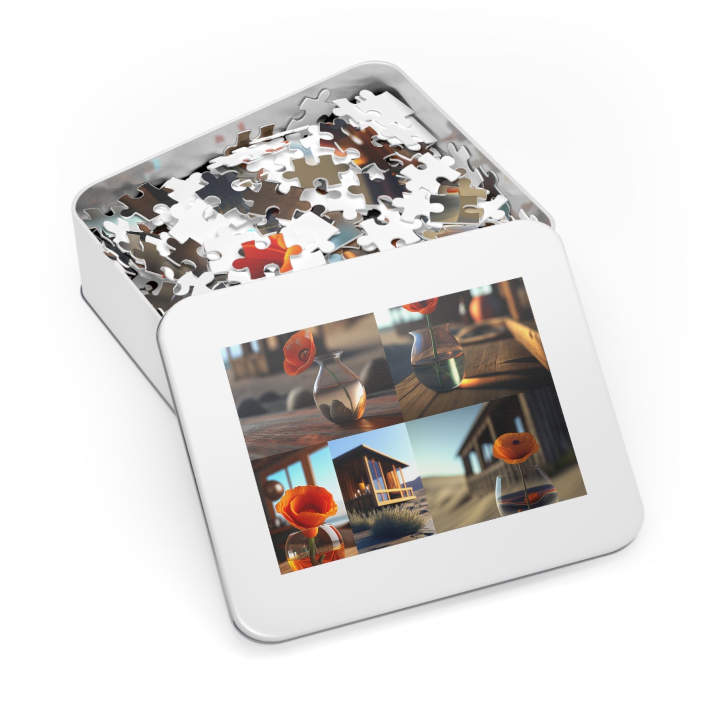 Jigsaw Puzzle (30, 110, 252, 500,1000-Piece) Poppy in a Glass Vase 5