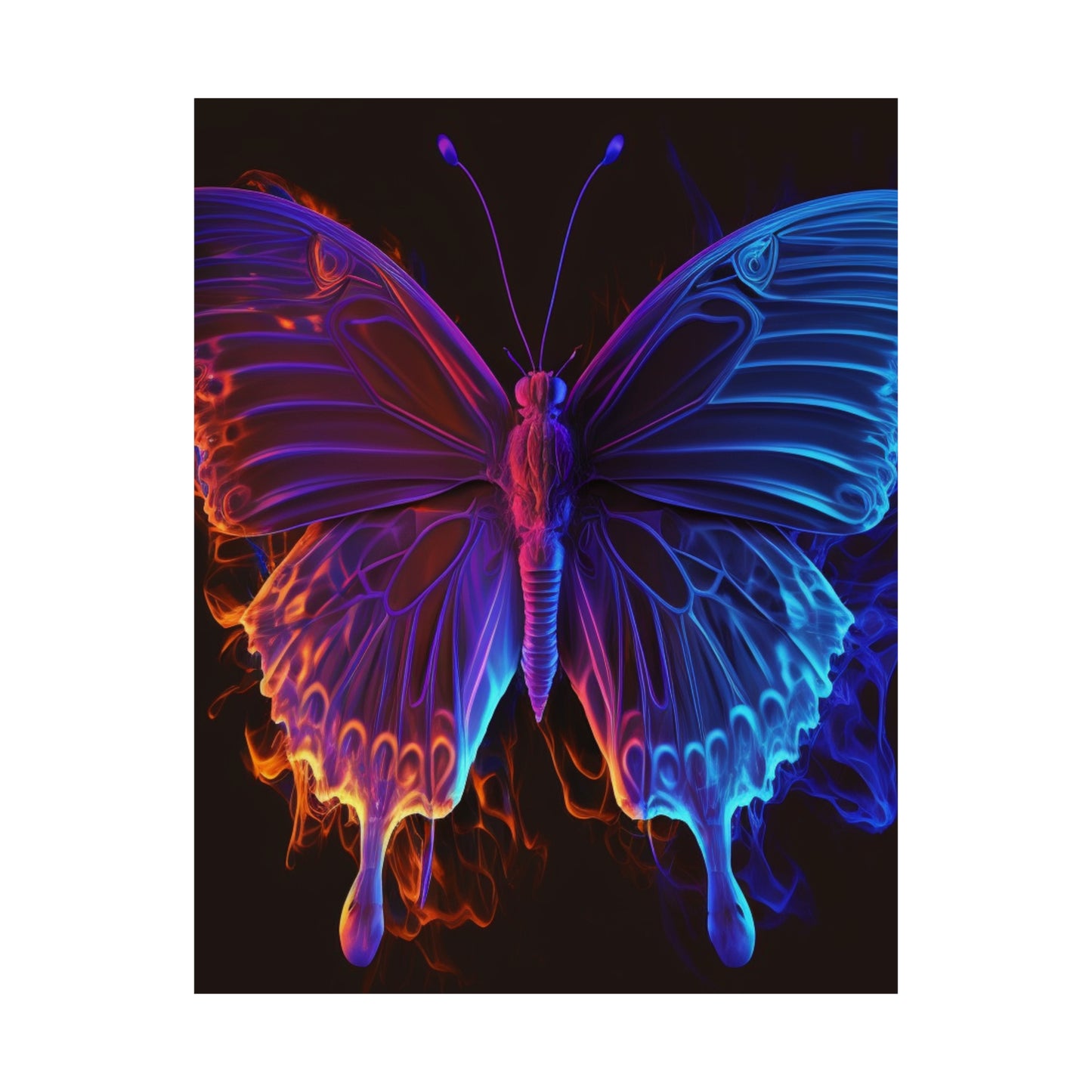 Premium Matte Vertical Posters Thermal Butterfly 1