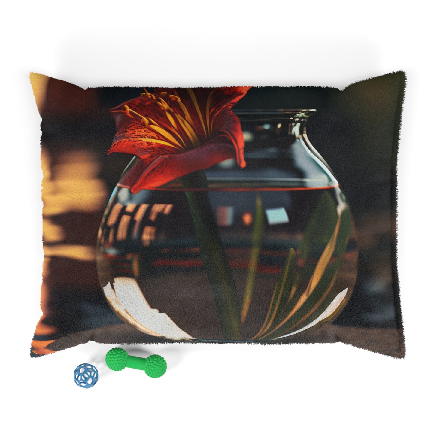 Pet Bed Red Lily in a Glass vase 2