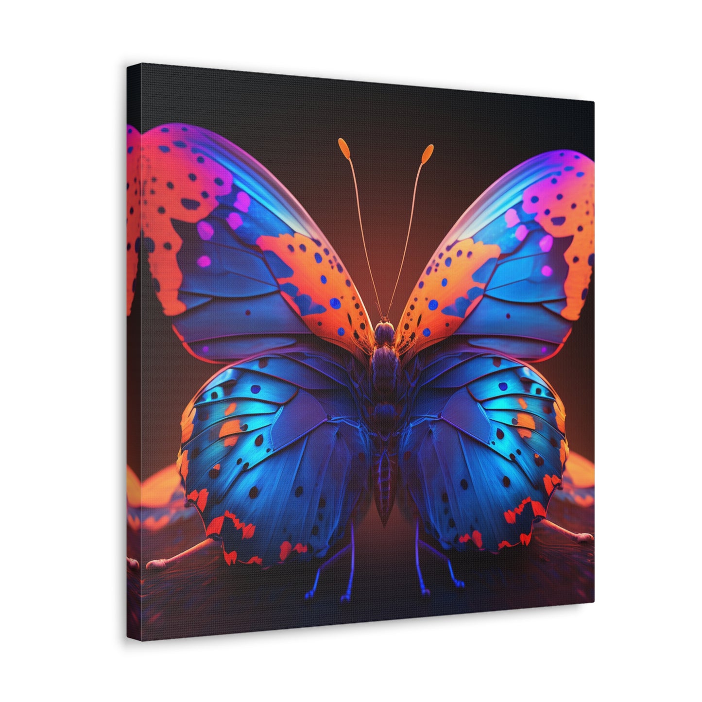 Canvas Gallery Wraps Neon Butterfly Macro 3