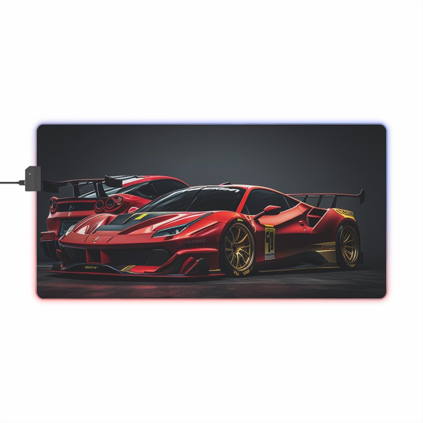 LED Gaming Mouse Pad Ferrari Red 3