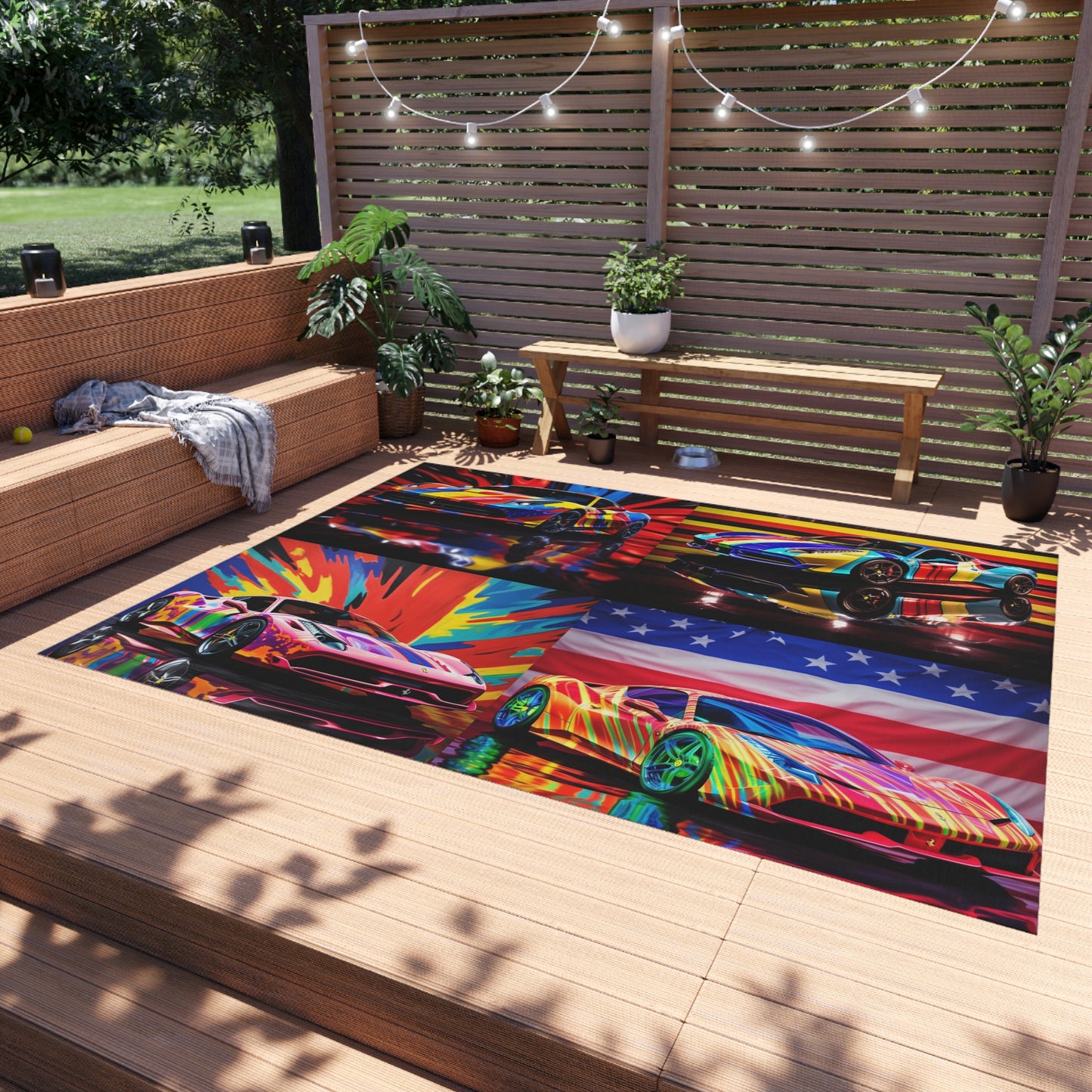 Outdoor Rug  Hyper Colorfull Ferrari 5