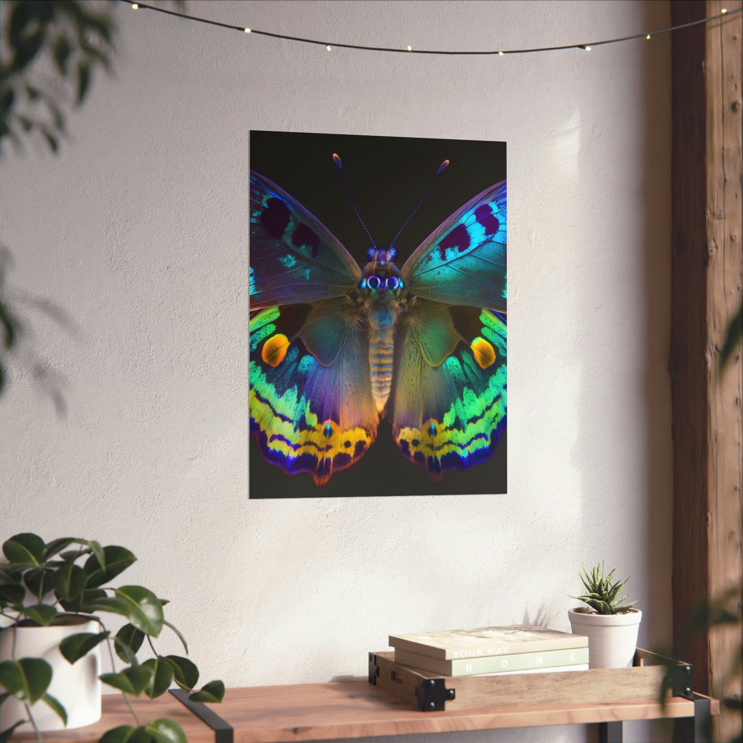 Premium Matte Vertical Posters Neon Hue Butterfly 4