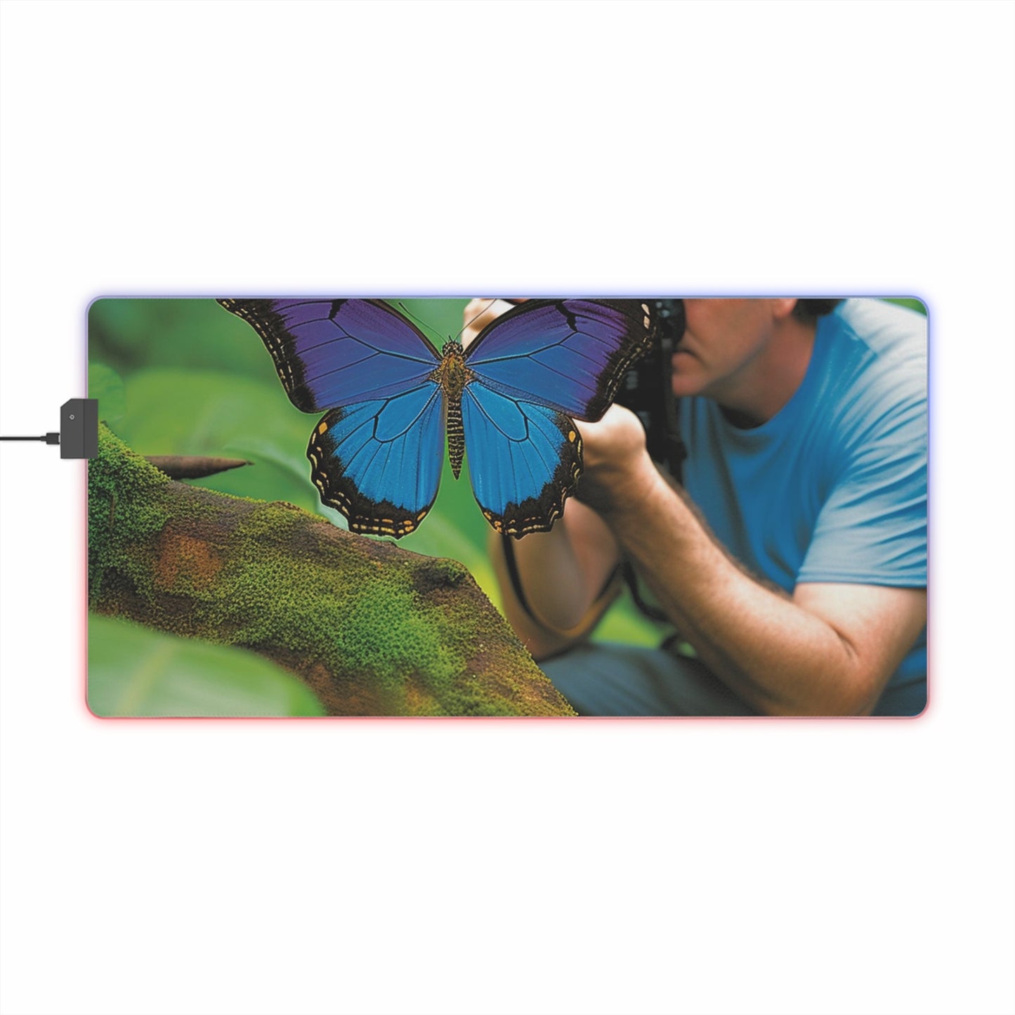 LED Gaming Mouse Pad Jungle Butterfly 4