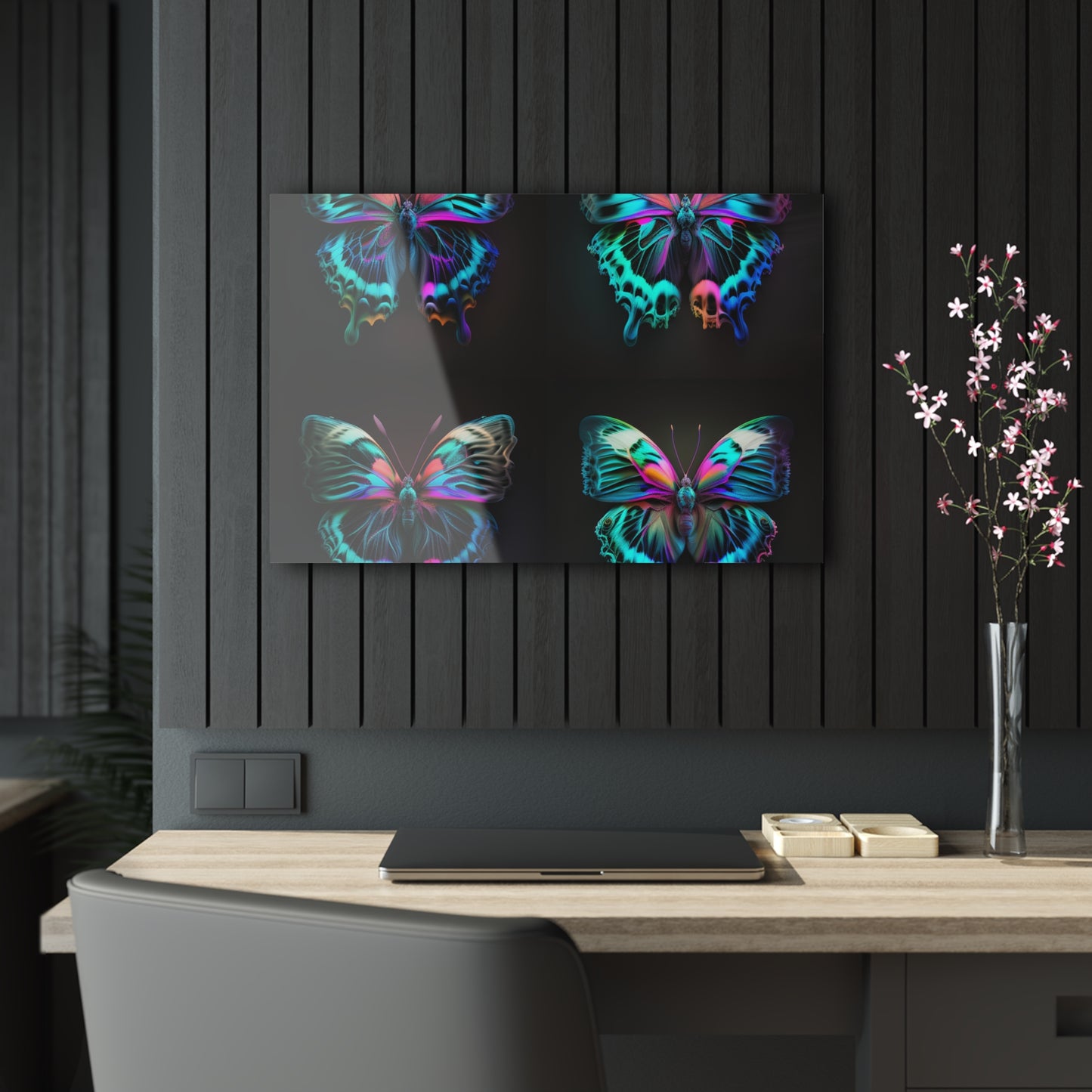 Acrylic Prints Neon Butterfly Fusion 5