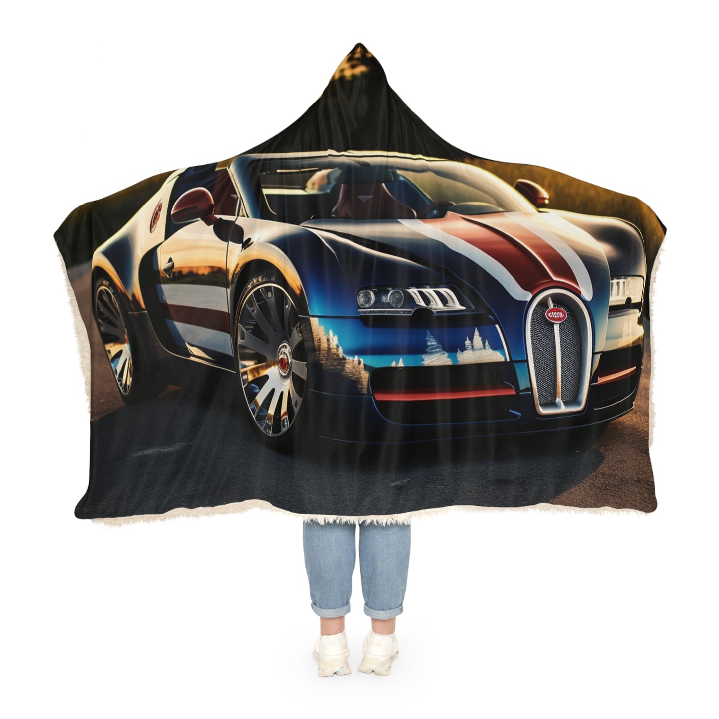 Snuggle Hooded Blanket Bugatti Flag American 3