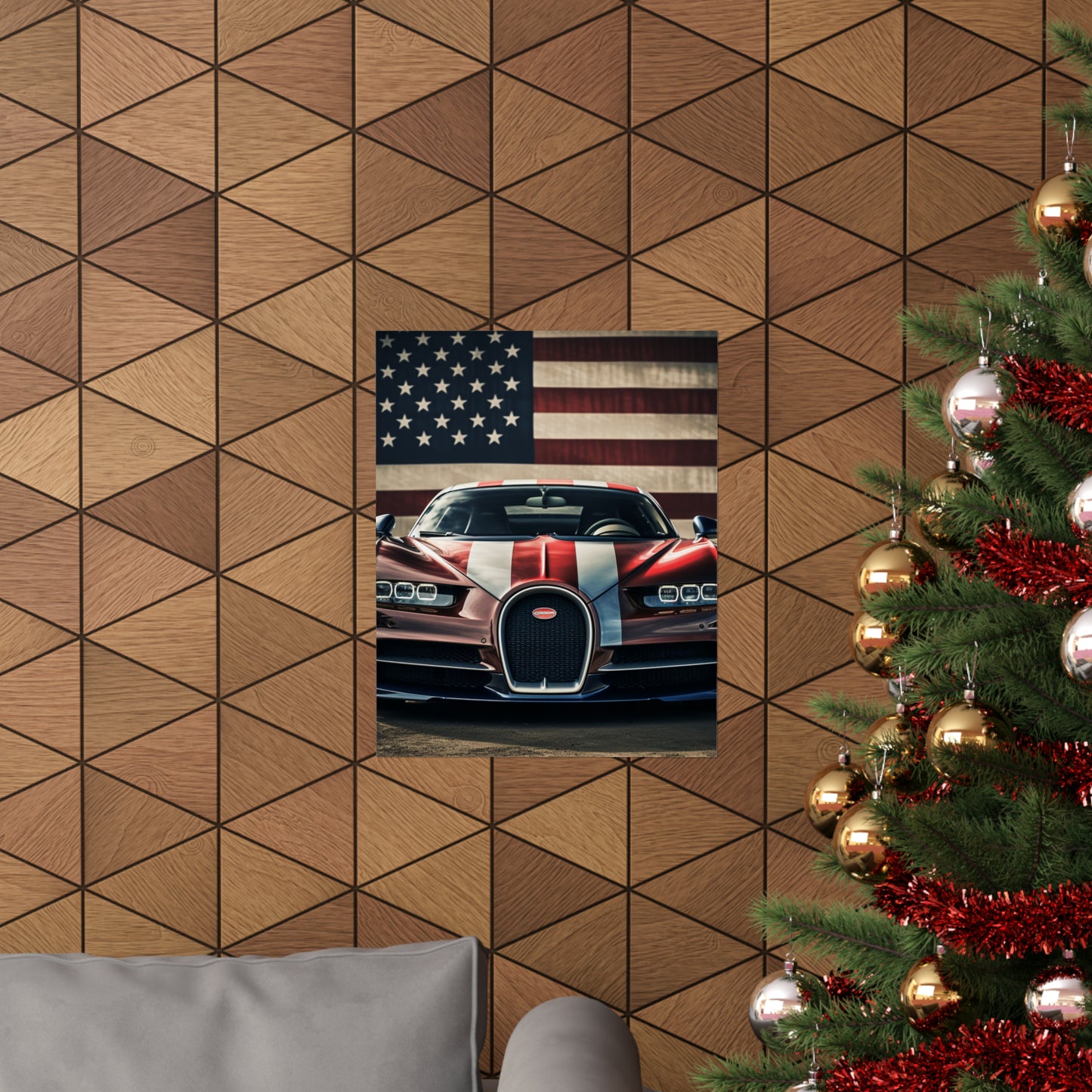 Premium Matte Vertical Posters Bugatti Flag 1