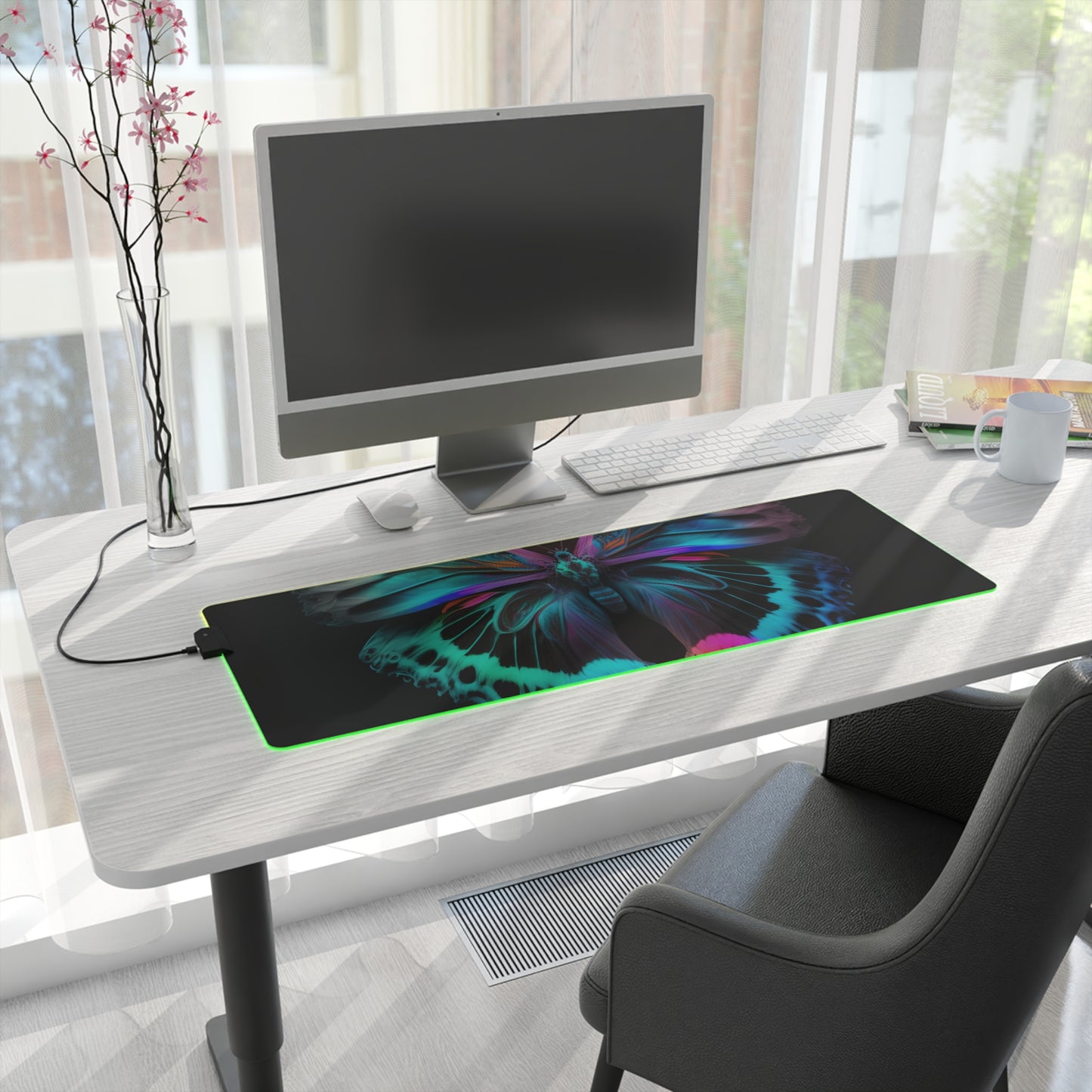 LED Gaming Mouse Pad Raw Florescent Glow 2