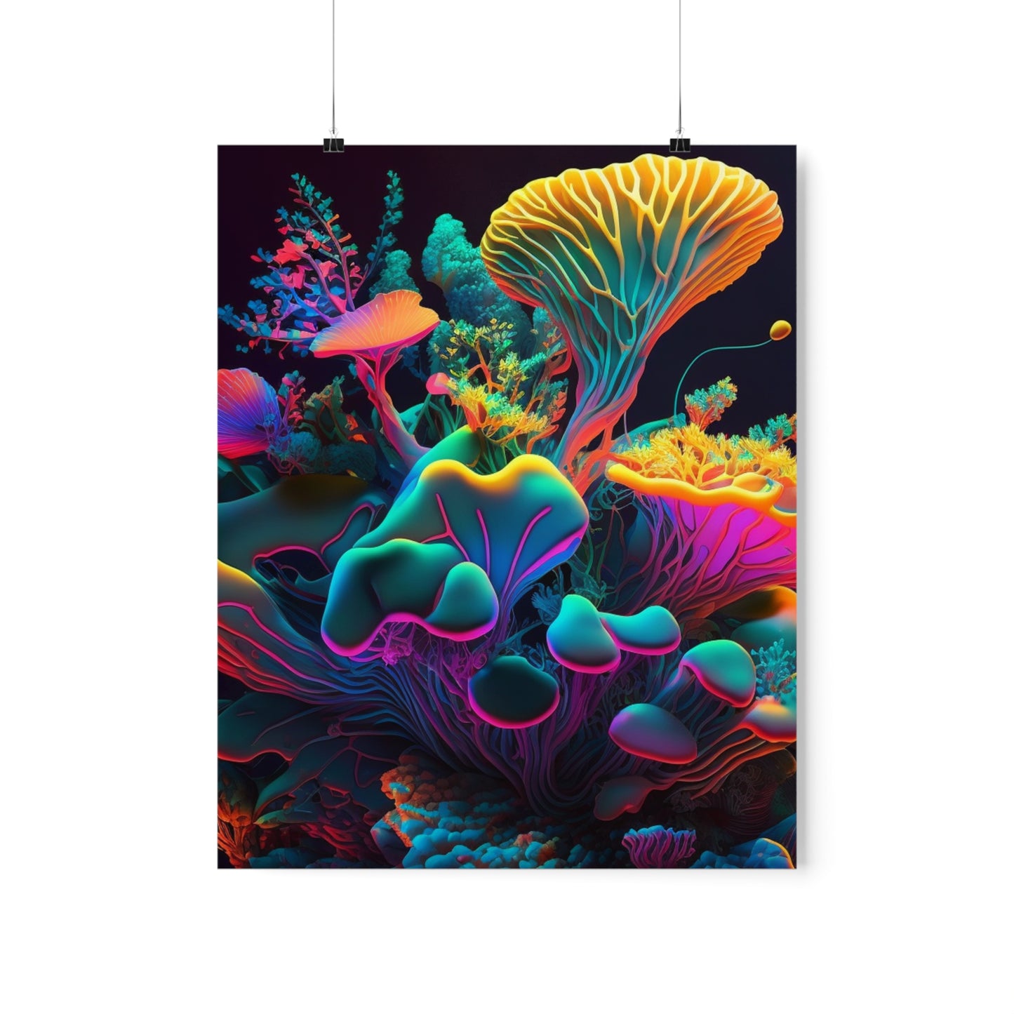 Premium Matte Vertical Posters Macro Coral Reef 1