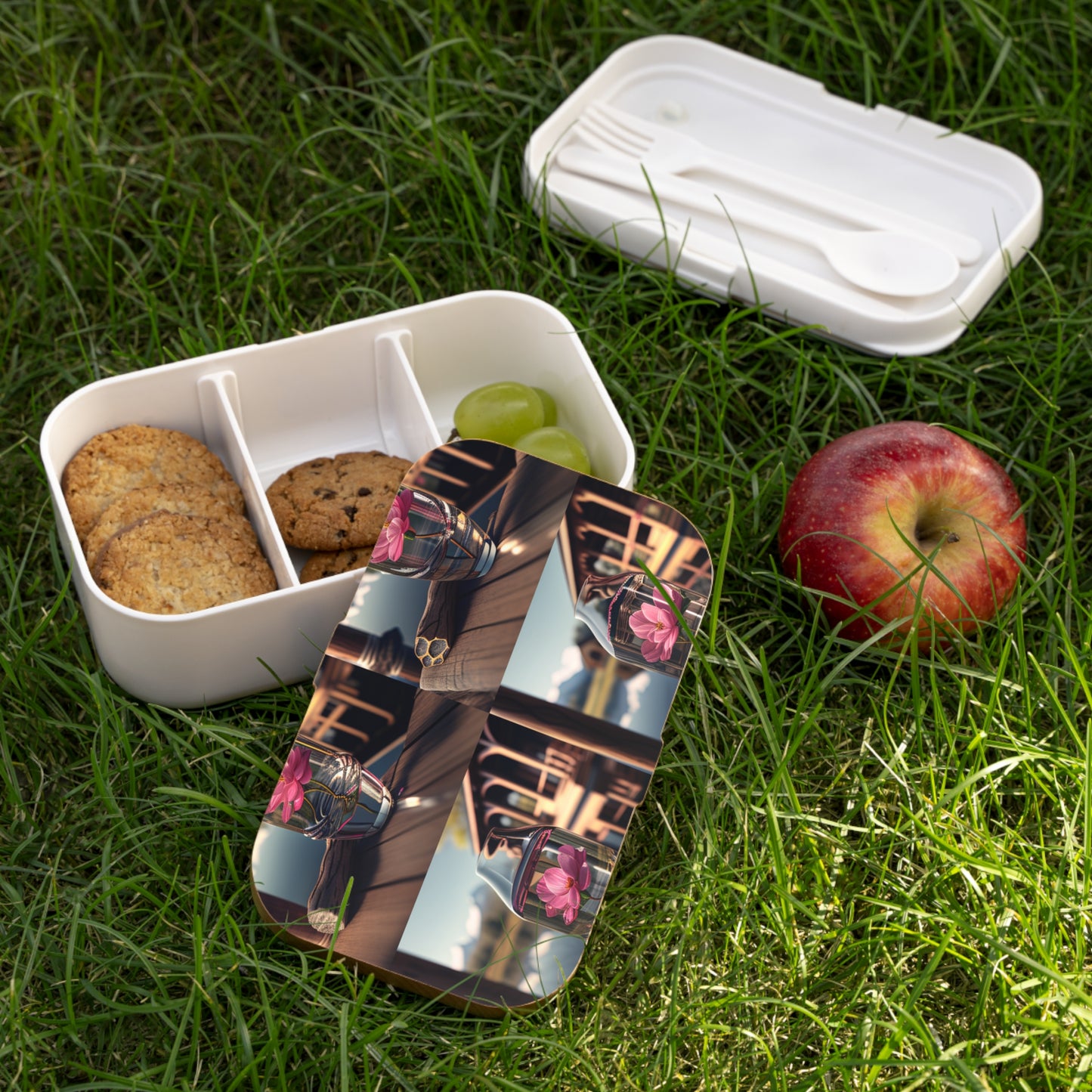 Bento Lunch Box Pink Magnolia 5