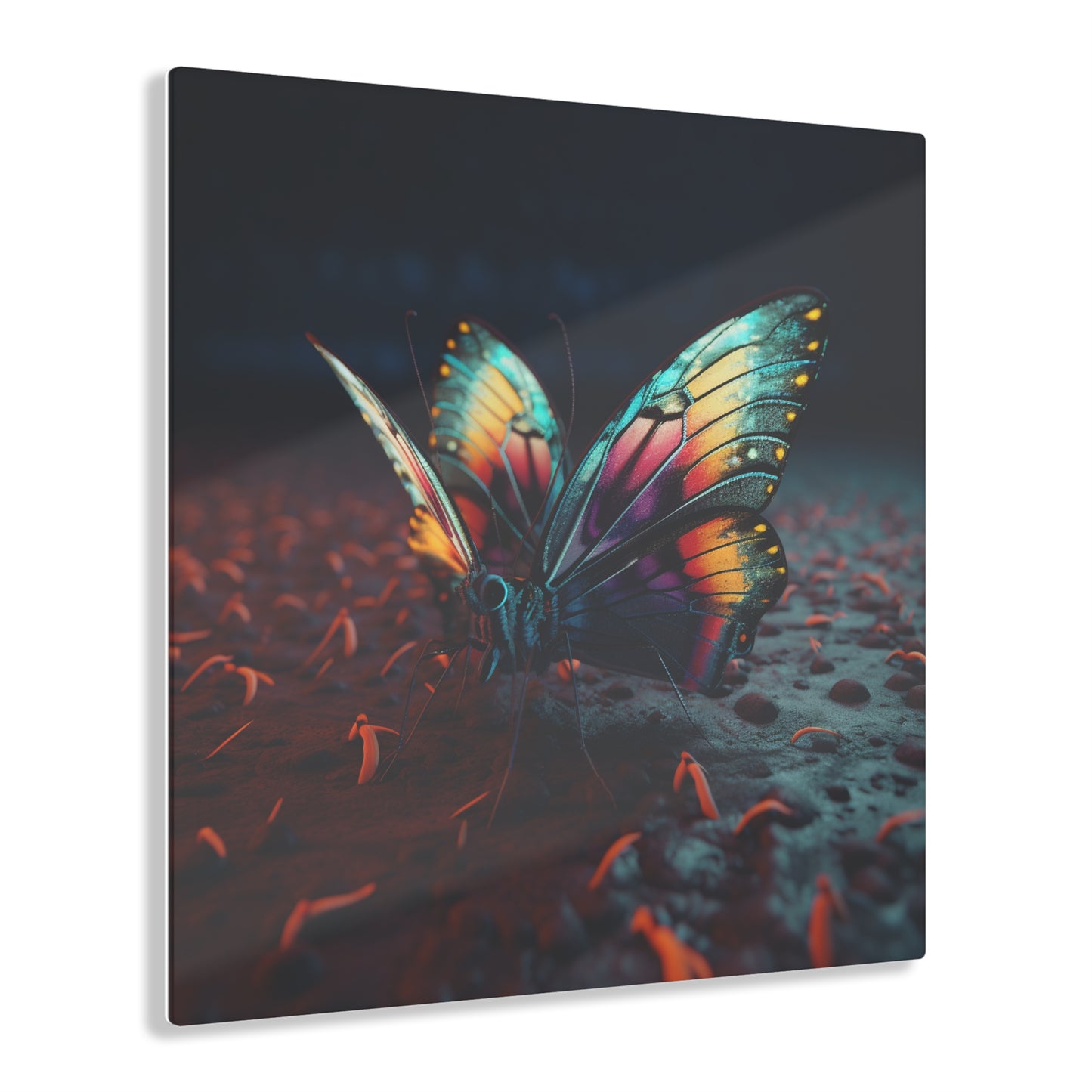 Acrylic Prints Hyper Colorful Butterfly Macro 1