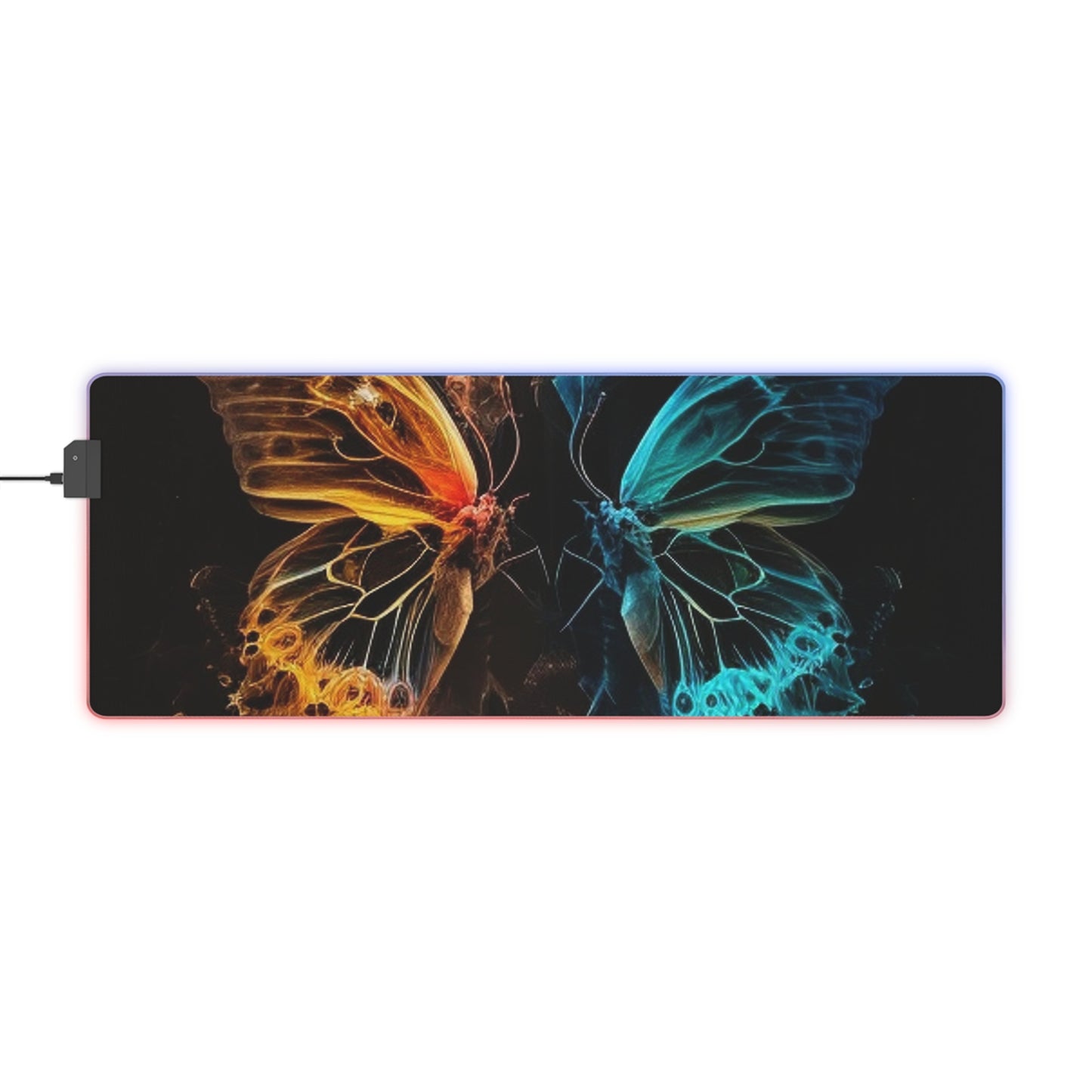 LED Gaming Mouse Pad Kiss Neon Butterfly 3