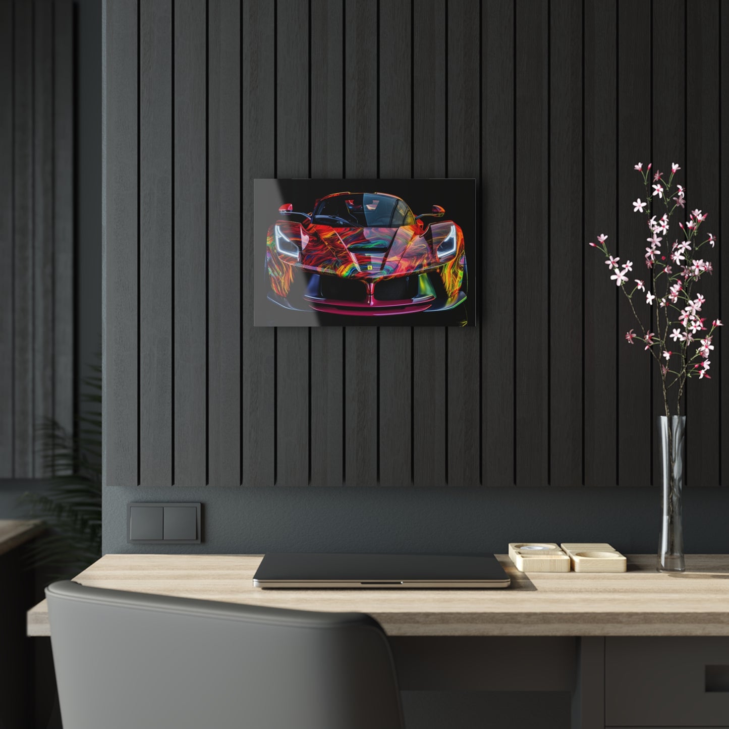 Acrylic Prints Ferrari Neon 3