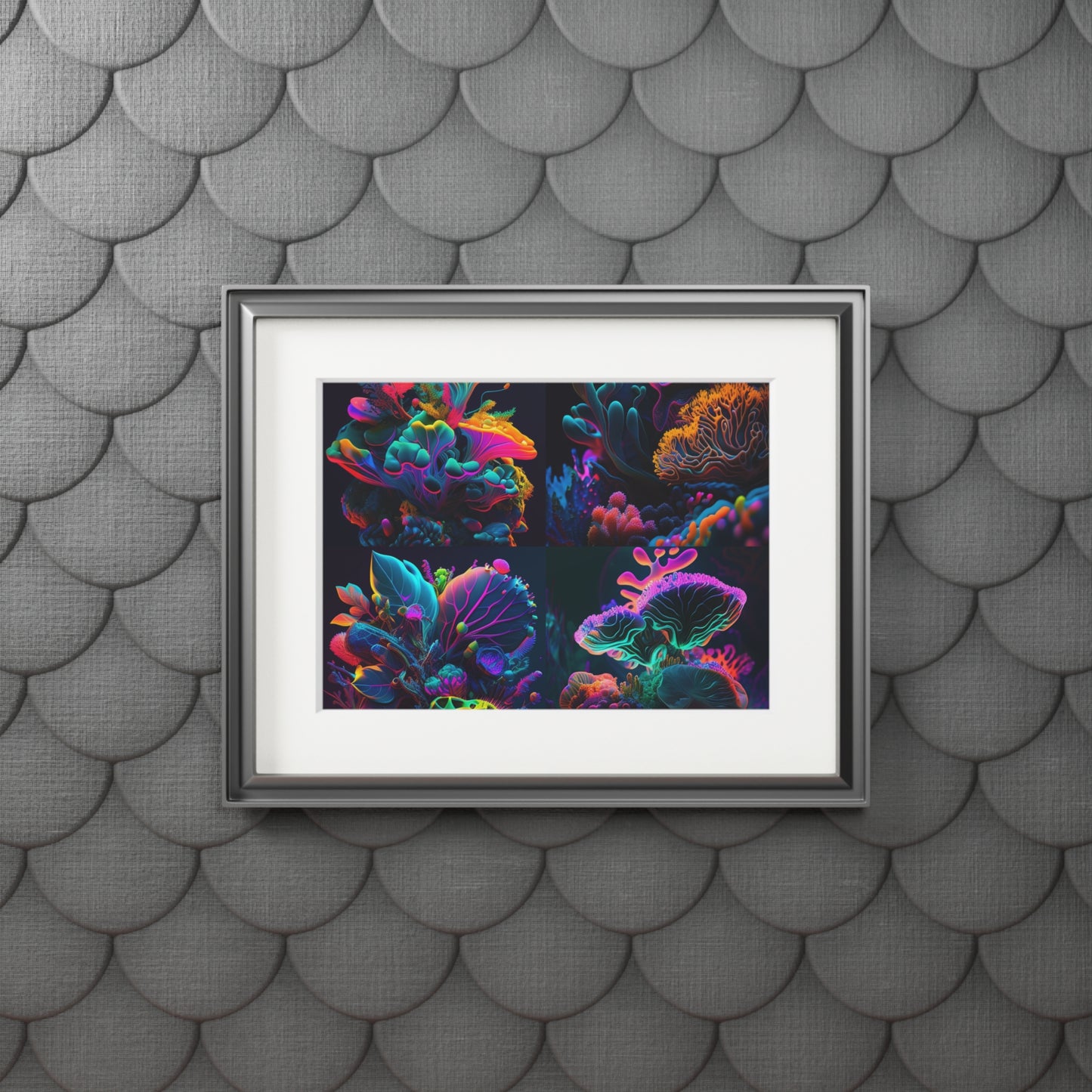 Fine Art Prints (Passepartout Paper Frame) Macro Coral Reef 5