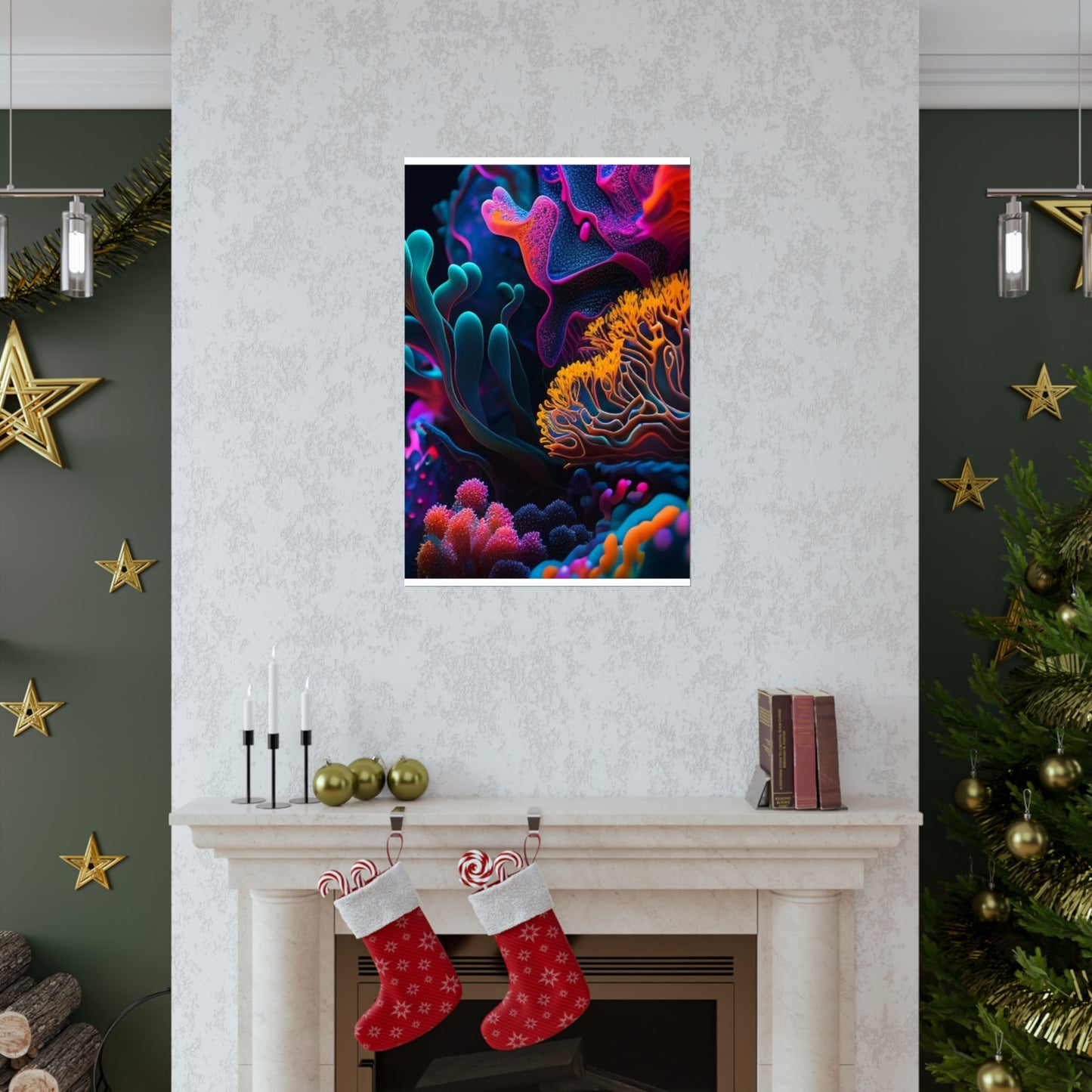 Premium Matte Vertical Posters Macro Coral Reef 2