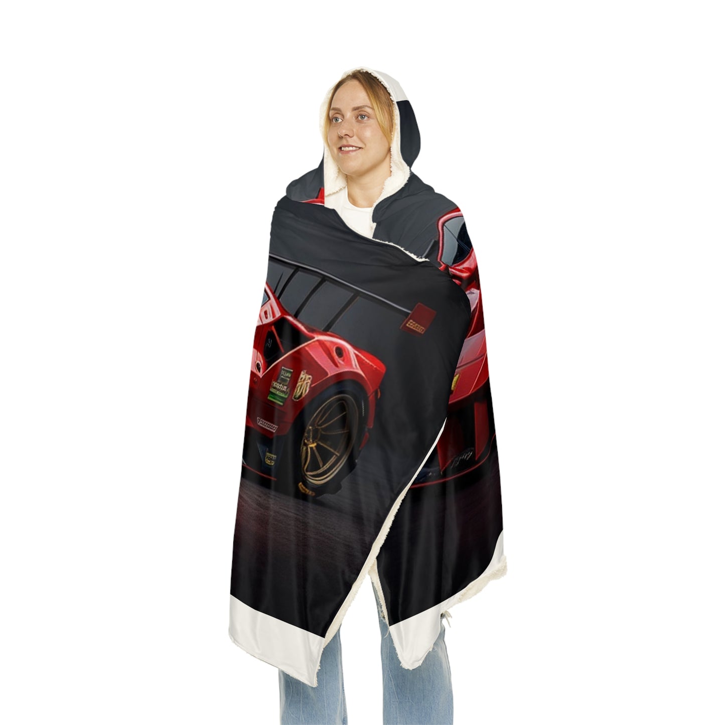 Snuggle Hooded Blanket Ferrari Red 2