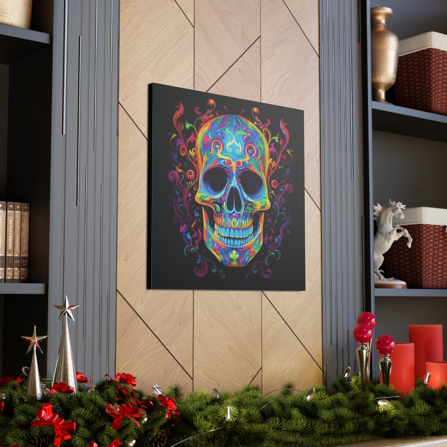 Canvas Gallery Wraps Macro Skull Color 4